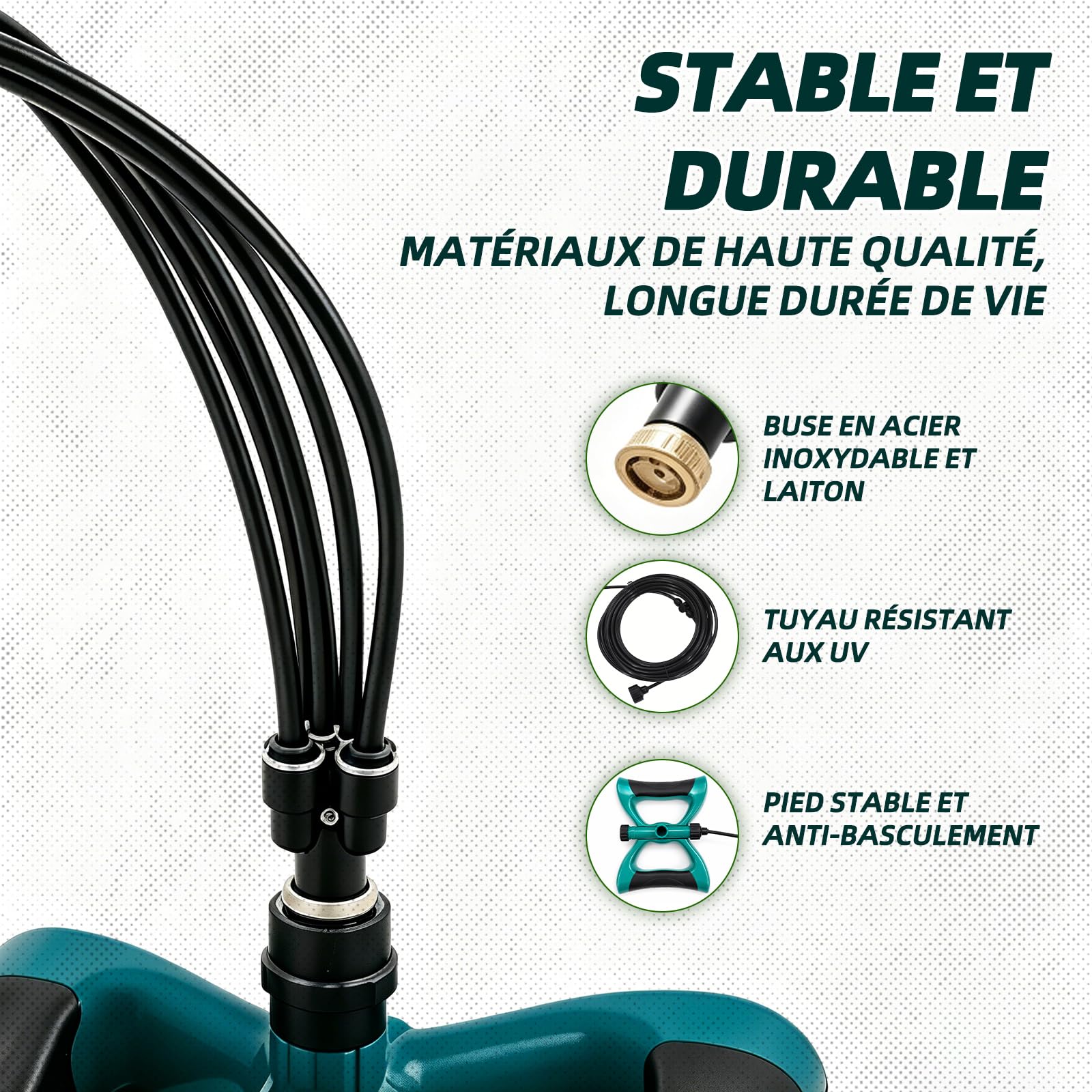 Système de brumisation autonome 10m – Terrasse & Jardin. Refroidissement efficace pour personnes, animaux et plantes. Idéal piscine et barbecue.