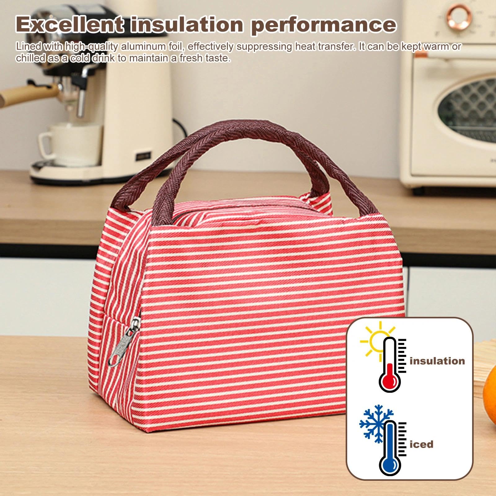 Borsa Termica Piccola 2 Pezzi – Porta Pranzo Isolante Per Ufficio, Scuola, Picnic, Viaggi