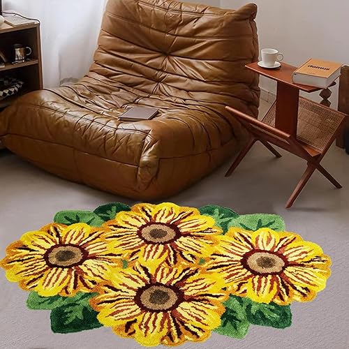 Miniatura 8 de USTIDE Alfombra esponjosa de color rosa, suave y lanudo hecha a mano, alfombra moderna, lavable, para sala de estar, lavandería, pasillo, baño, pelo