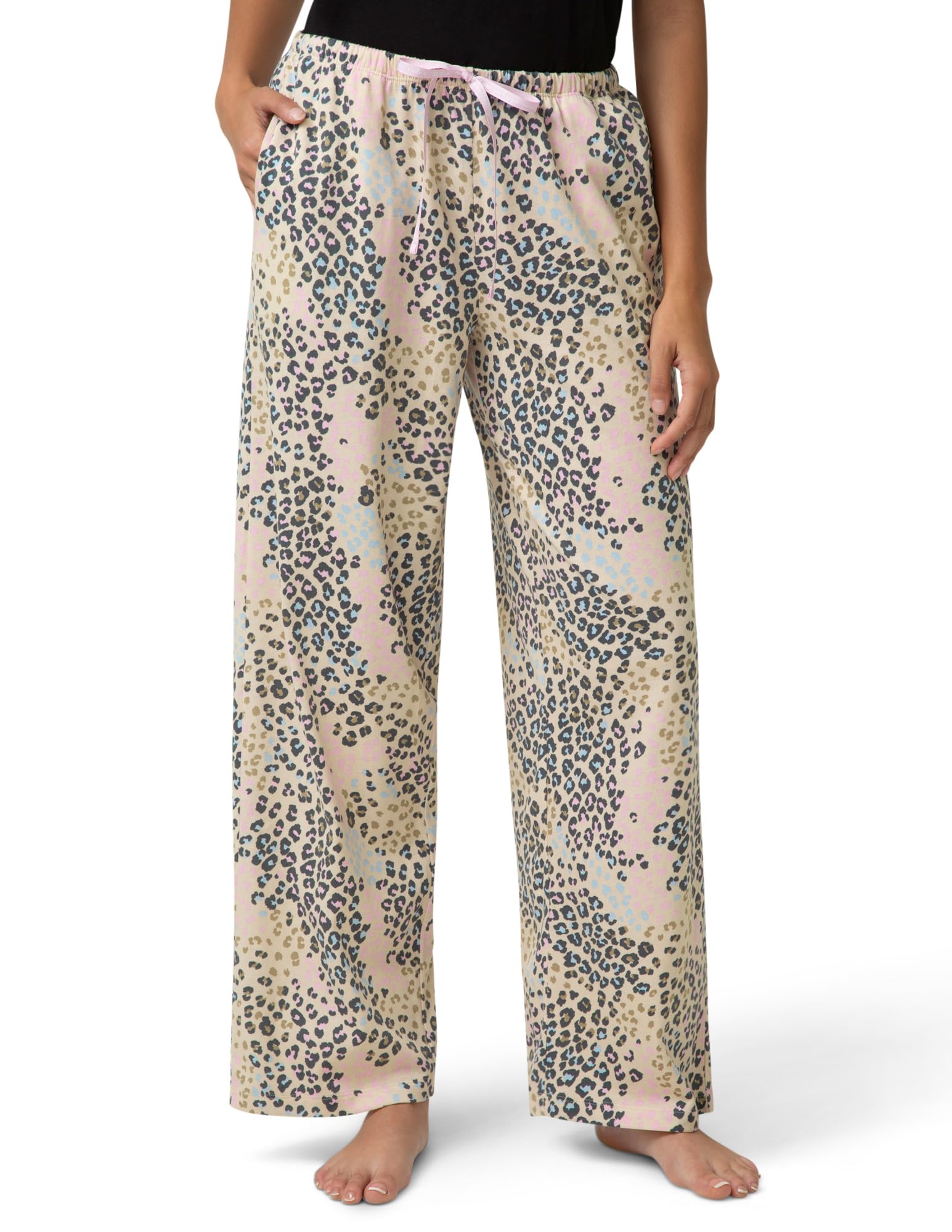 HUE Women's Cotton Candied Pajama Lounge Pants 100% Cotton Super Soft Cozy Sleepwear Bottoms with Pockets