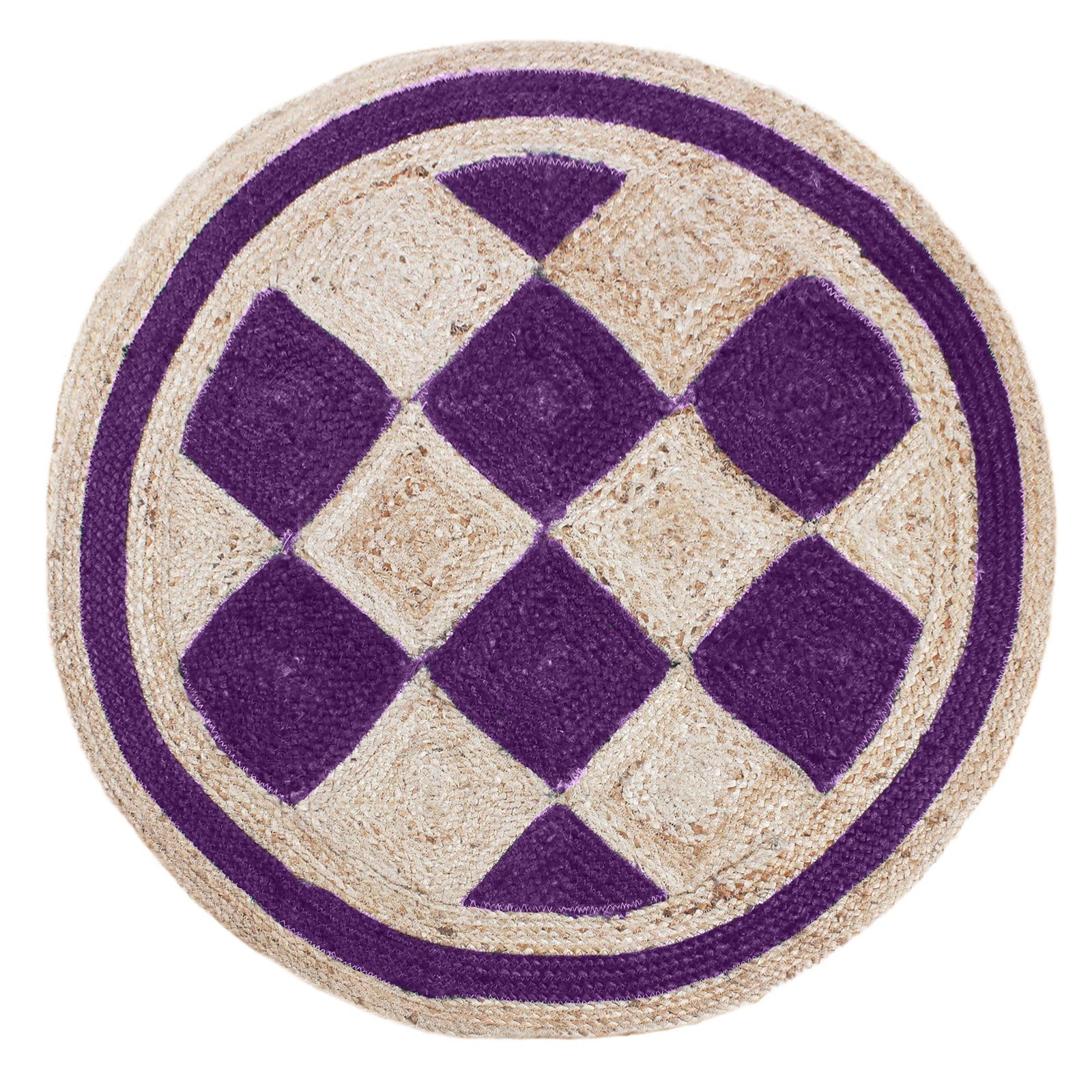 Tapis kilim rond bohème pour sublimer le sol du salon ou du balcon