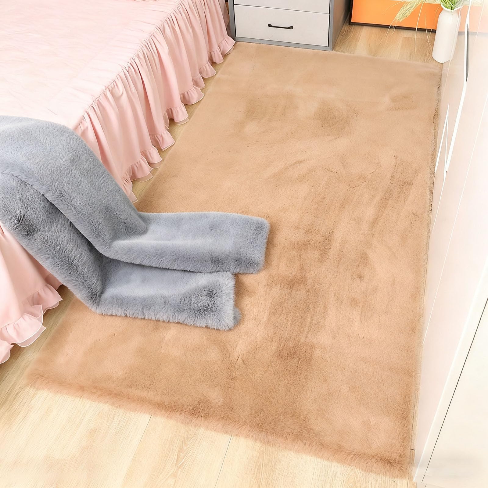 Tapis de salon moderne et doux 130x180 cm chic style monochrome