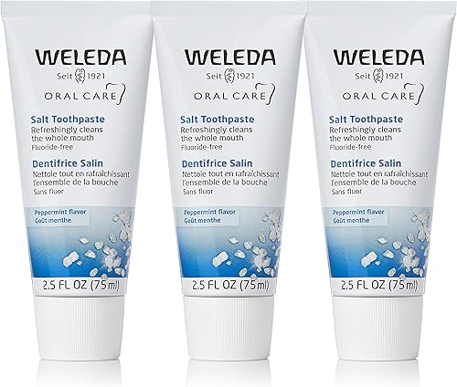 Weleda Pasta de dientes de sal natural. 2.5 onzas líquidas (paquete de 3)