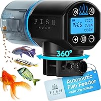 FISHNOSH Automatic Fish Feeder 2026 - Programmable Timer Dispenser for Aquarium, Small Tanks, Big Aquariums & Ponds (Blue)