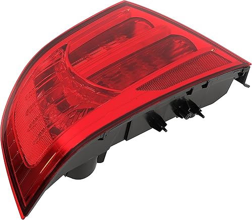 Miniatura 3 de KUAFU Luz trasera compatible con Honda Acura TL 2004-2008 Reemplazo para 33551-SEP-A01 AC2818104 Luz trasera del lado del conductor, lente roja y