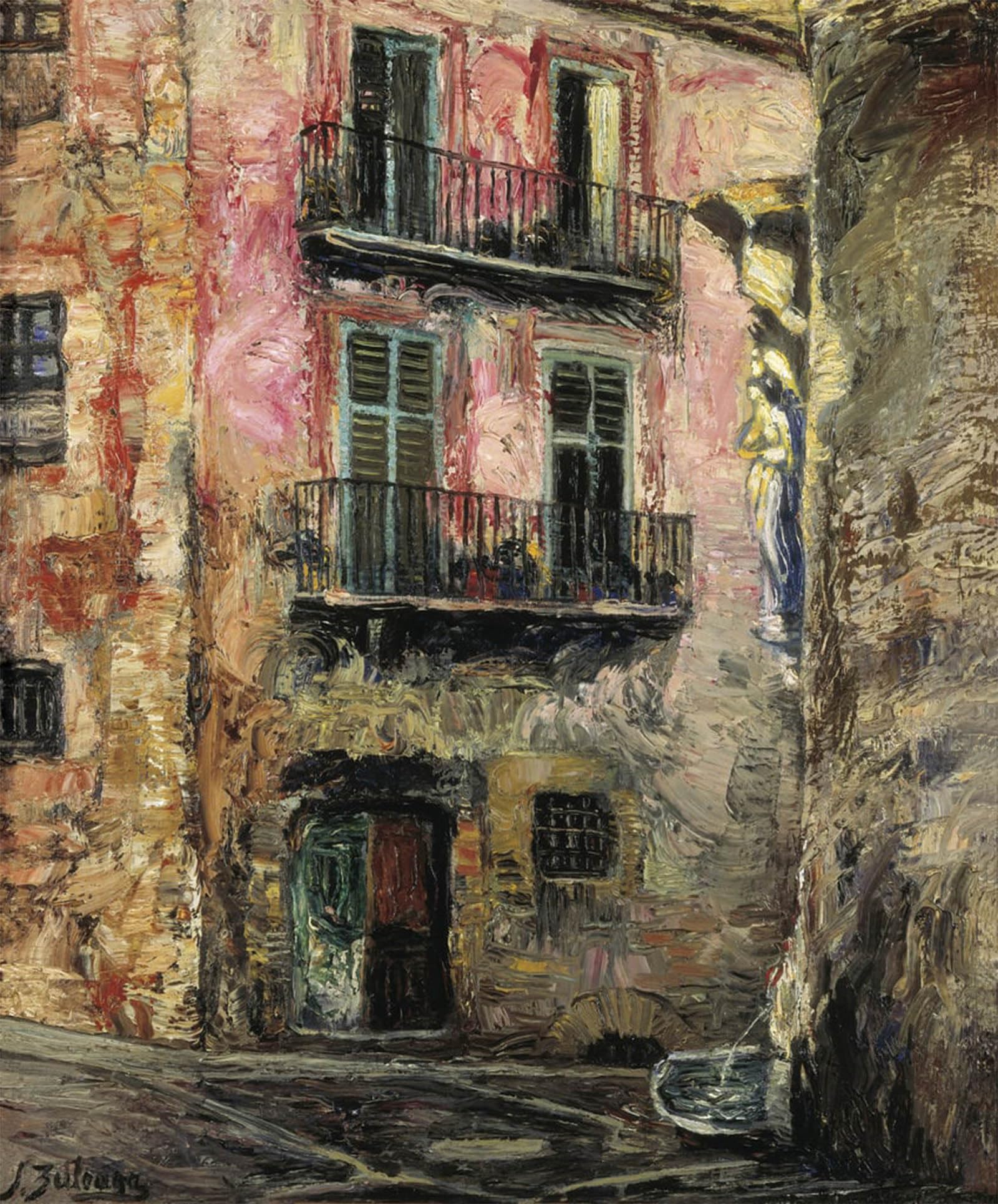 POSTERIIk Vintage Art Print Images Pictures Print Gerona Painting by Ignacio Zuloaga Y Zabaleta Modern Colour Posters for Office Home Decor 60x90cm