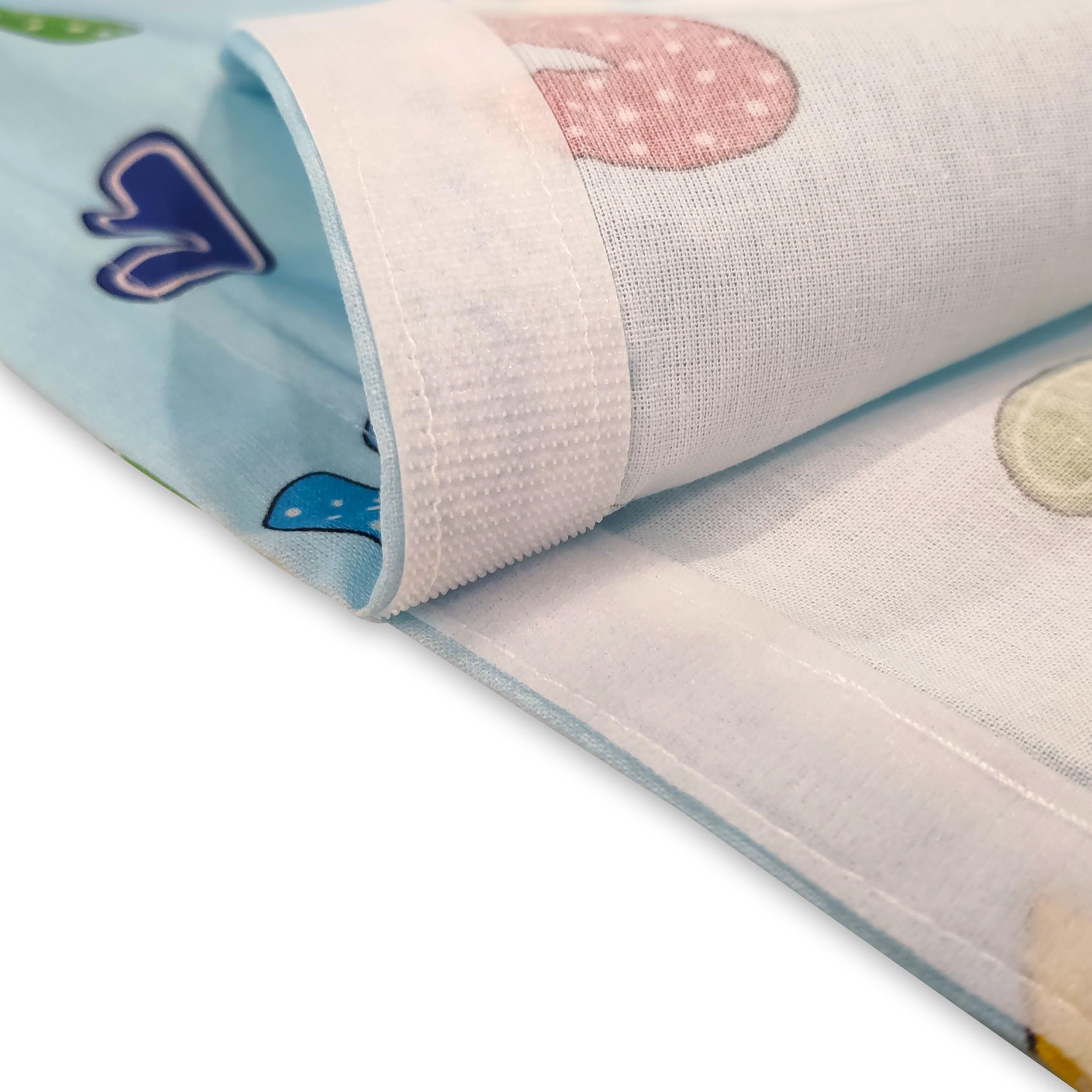 Panini Tessuti Saco de Dormir de Verano y Saco de guardería para bebés de 2 a 6 años - Tejido Acolchado 100% algodón, para Dormir en la guardería y en casa Saco de Dormir Letras Azul