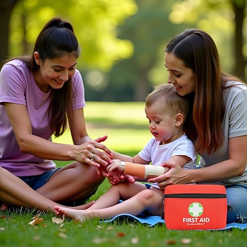 Miniatura 6 de Mini bolsa de primeros auxilios vacía (solo bolsa), botiquín de primeros auxilios preparado en casa, oficina, vehículo, pequeña bolsa de primeros