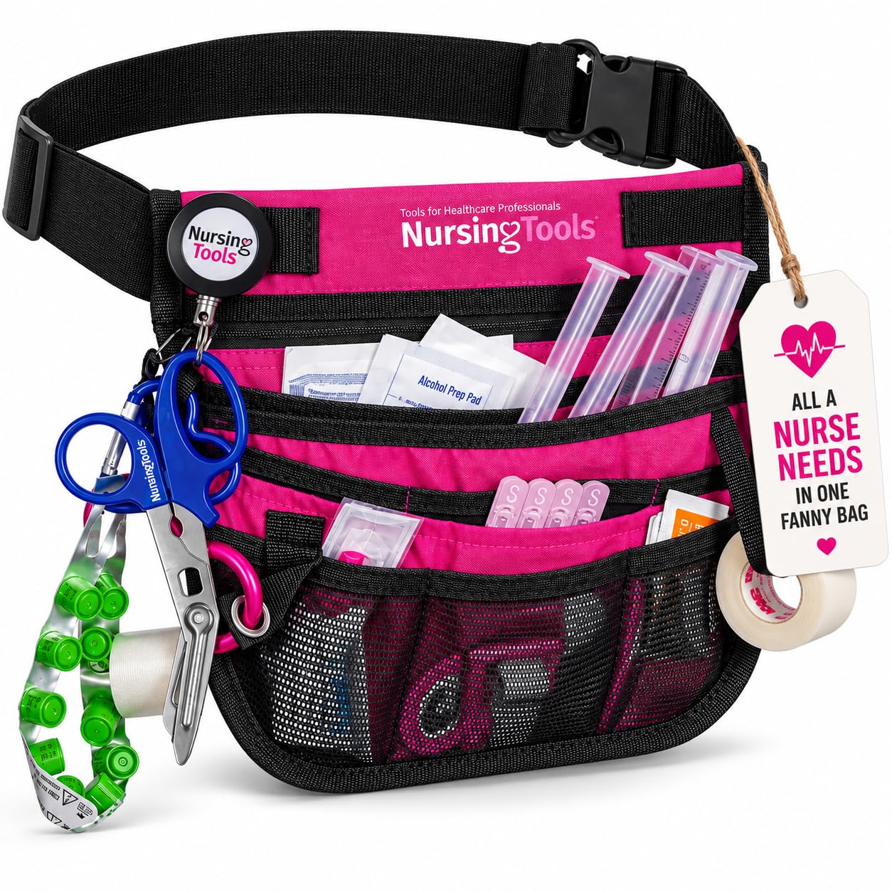 Kangapak Nurse Fanny Pack Multi Compartment Waist Organizer Tool Bag for Students, Practitioners &amp; Medical Professionals