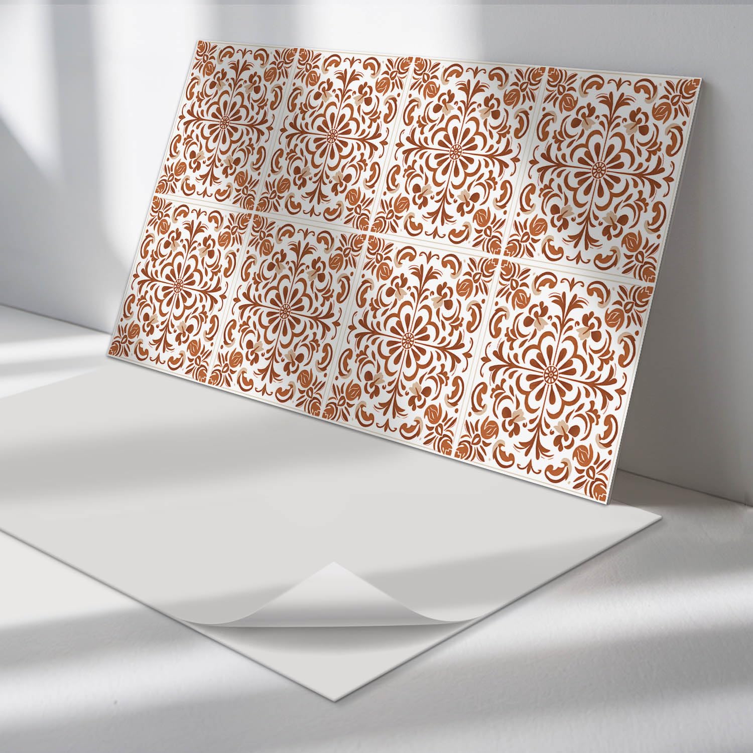 Panneaux en vinyle PVC premium à motif floral ornemental pour habillage mural de luxe