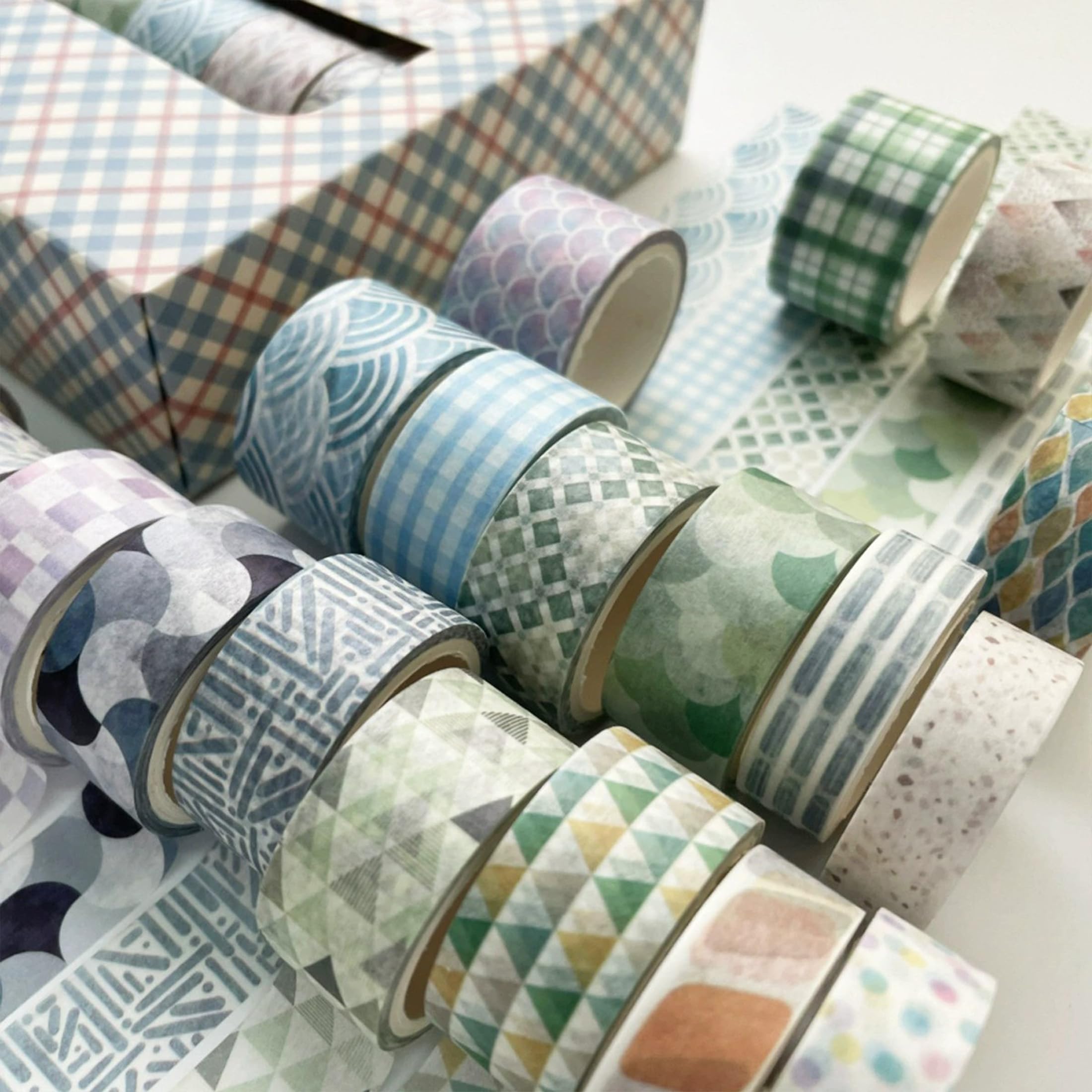 EXQULEG Lot De 30 Rouleaux De Ruban Adhésif Décoratif Washi Masking Tape Set De Ruban Adhésif Pour Art, Bricolage, Bricolage, Agenda, Rabotage, Scrapbooking, Emballage (A