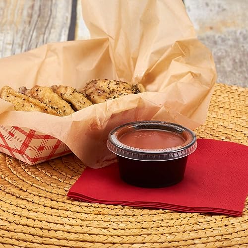 Miniatura 7 de Karat FP-P200-PPB 2 oz. PP Portion Cups - Negro (caja de 2500)