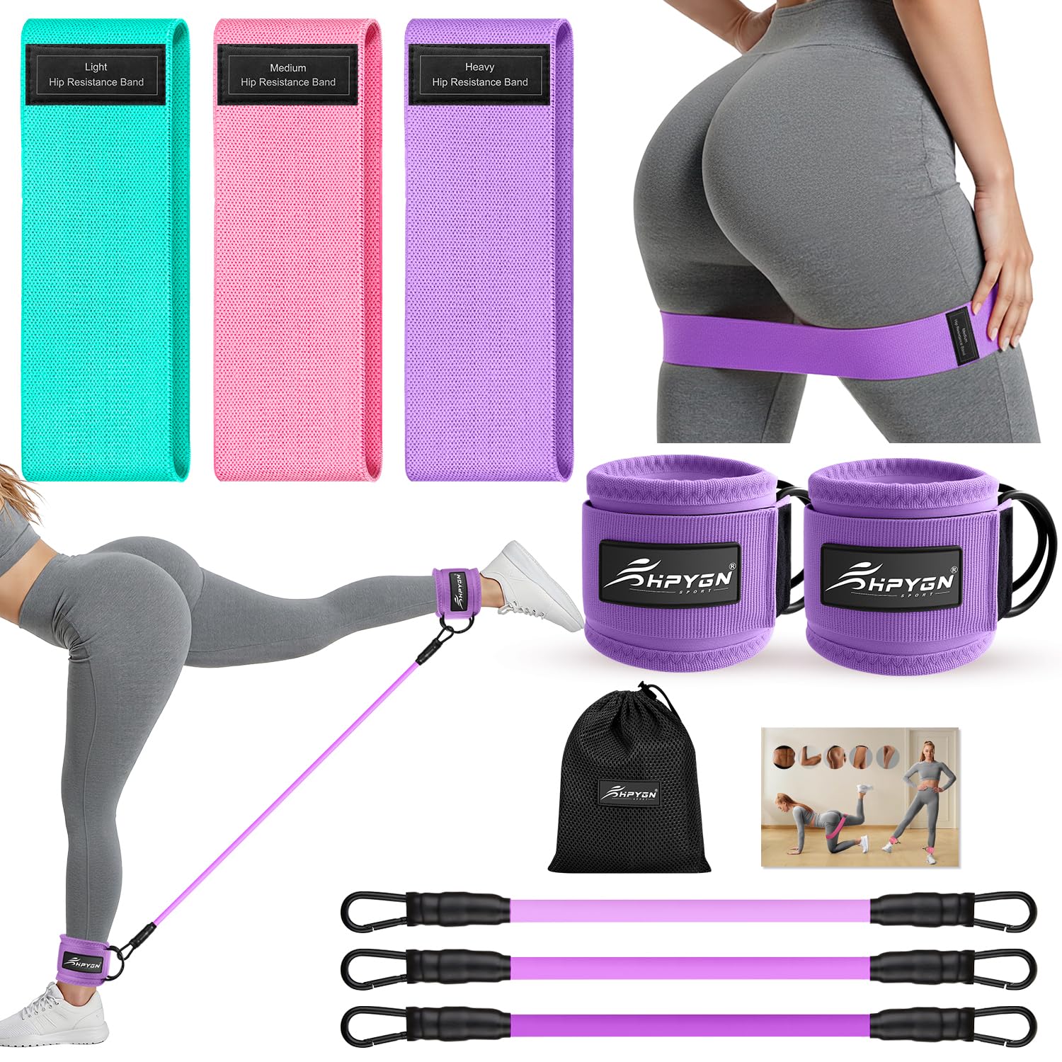 Widerstandsbänder Set,Fitnessbänder Widerstandsbänder