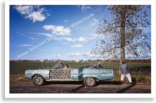 Tommy Boy Movie Poster Chris Farley Peeing on Tree Scene with David Spade Driving Away Funny 90s Comedy Film Print Retro SNL Art Vintage Wall Decor Man Cave Gift 11x17 Matte