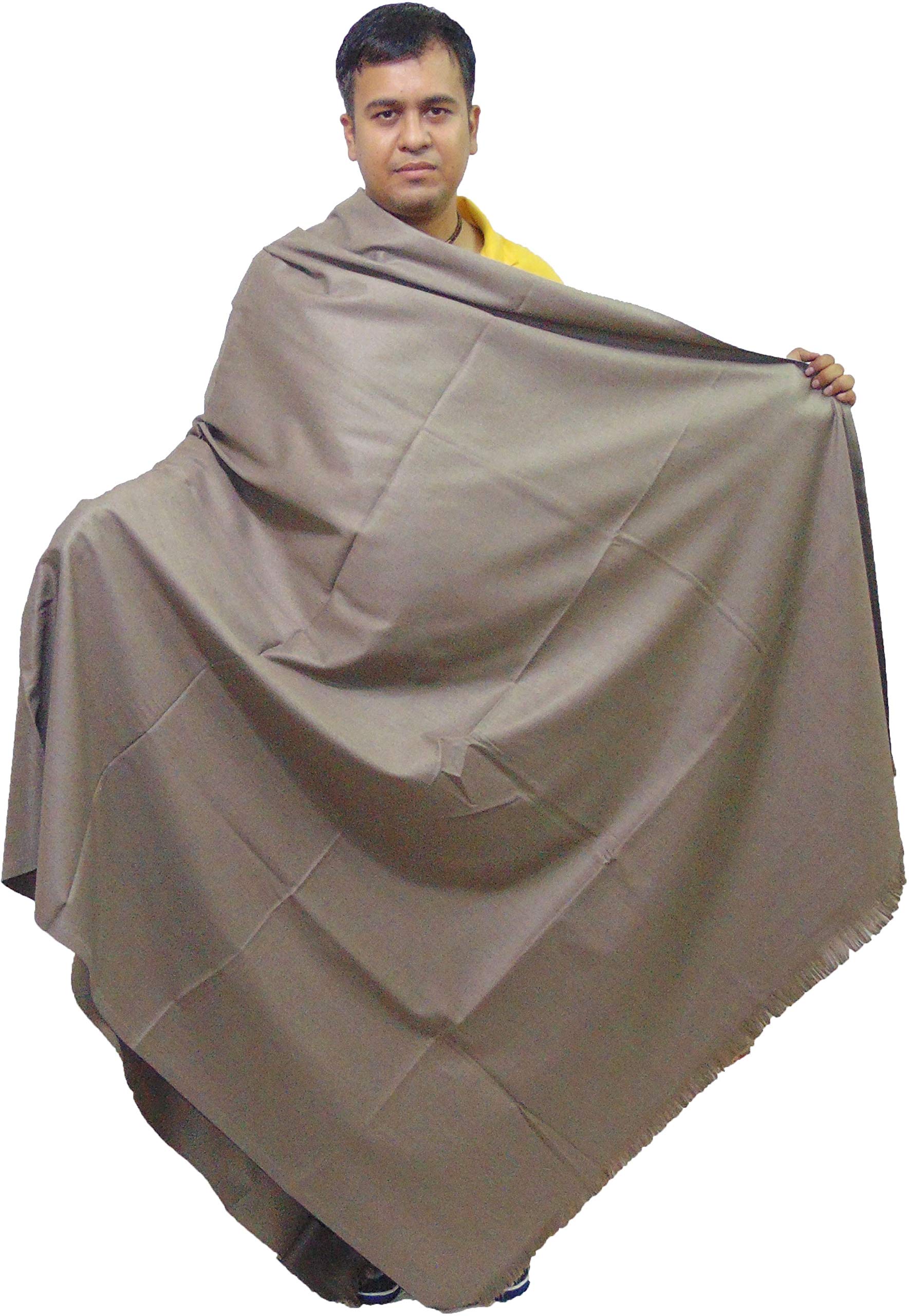 sprha Large size Men Solid110*50 inch (3 meter) 100% pure woolen shawl/Lohi -Grey-picture-12