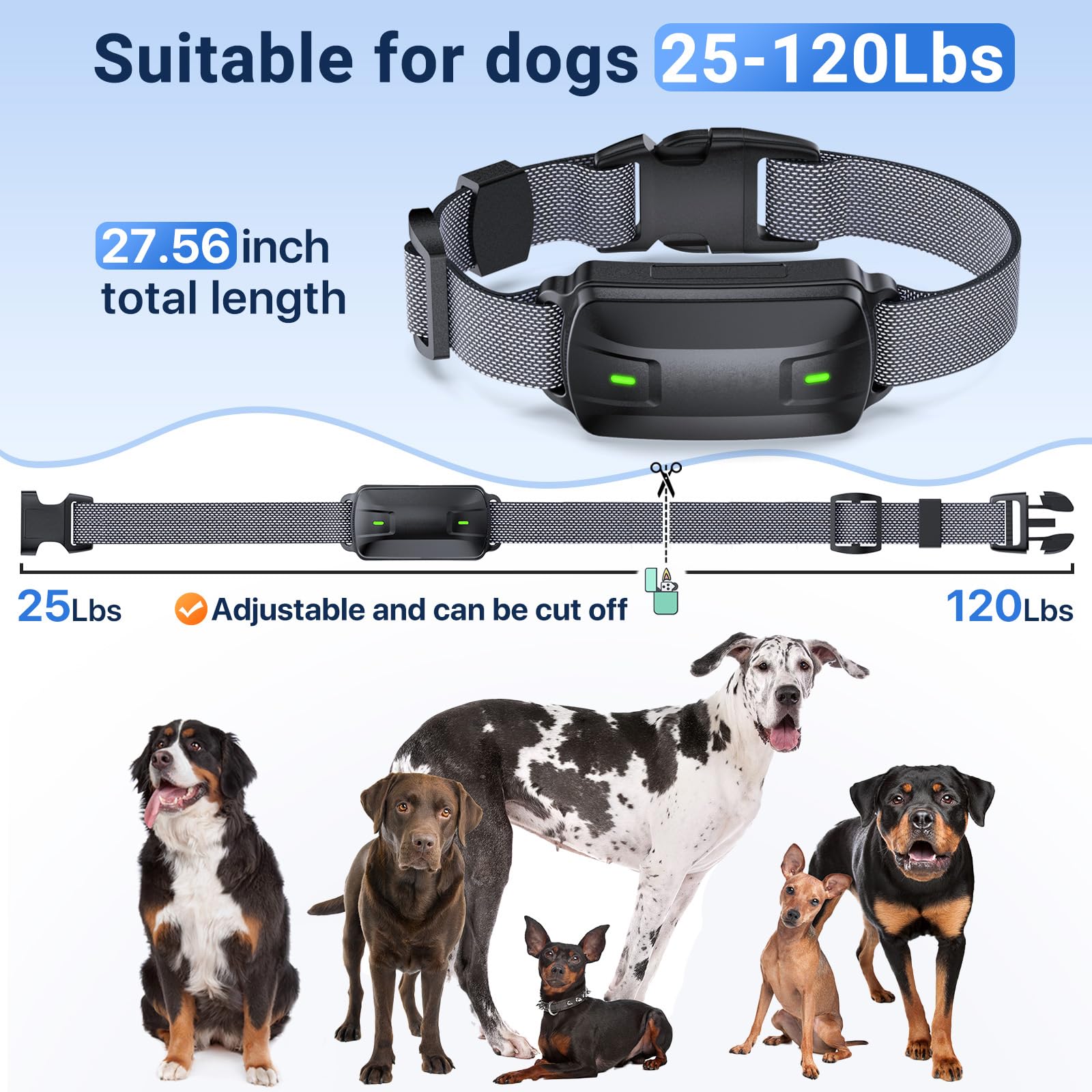 Dog Training Iq No Bark Collar Dog Shock Collar For Large Dogs