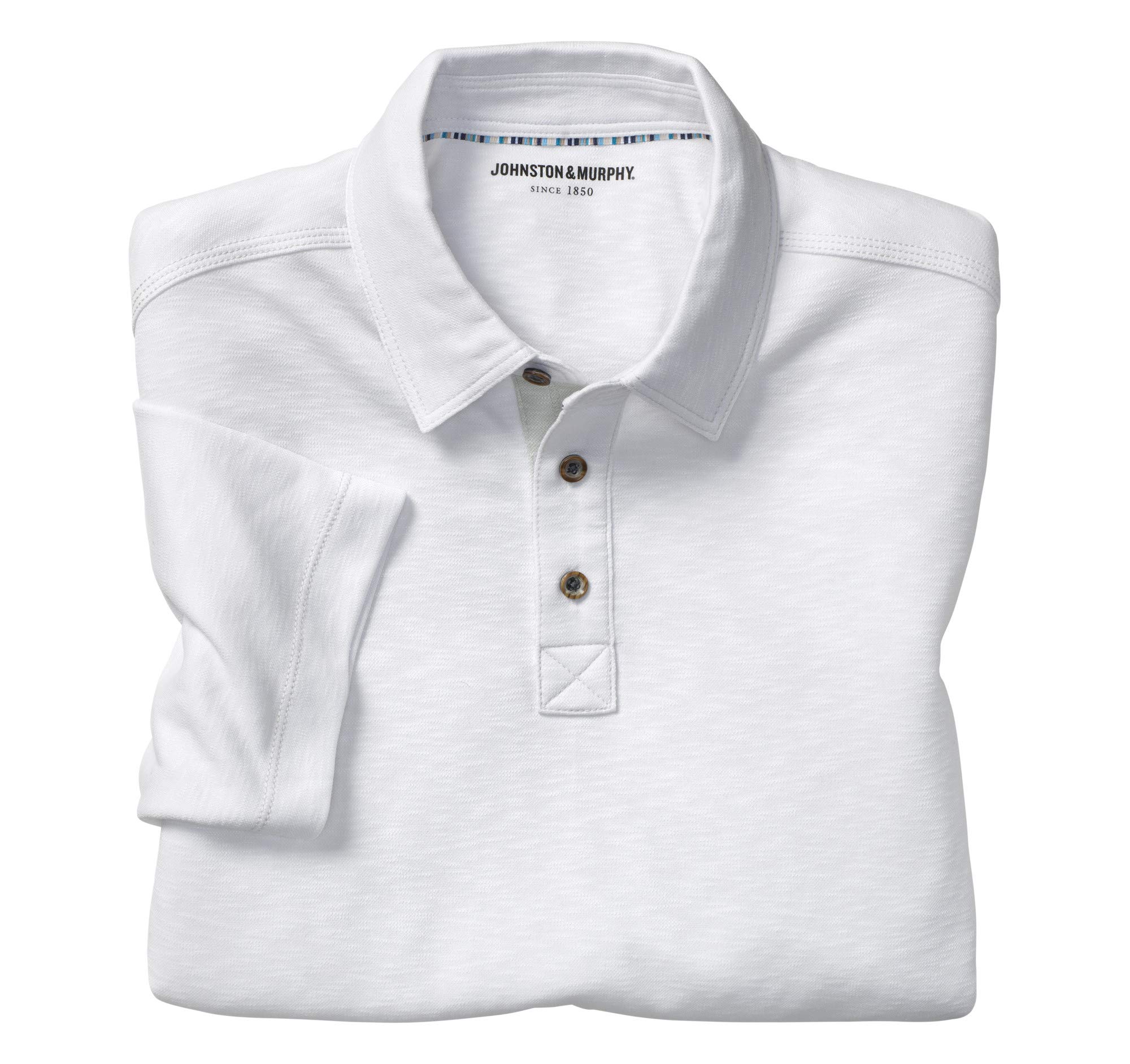 Johnston Murphy Men's Vintage Slub Polo