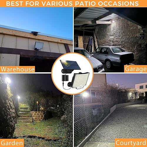 Miniatura 7 de Kingband Luces solares para exteriores 106 luces LED solares con sensor de movimiento IP65 luces solares de movimiento para exteriores impermeables