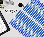 Aozora Stylos d'encre bleue en vrac 30 Stylos à bille rétractables, stylo à encre lisse et souple pour les fournitures de bureau de l'école de journalisme 1.0MM