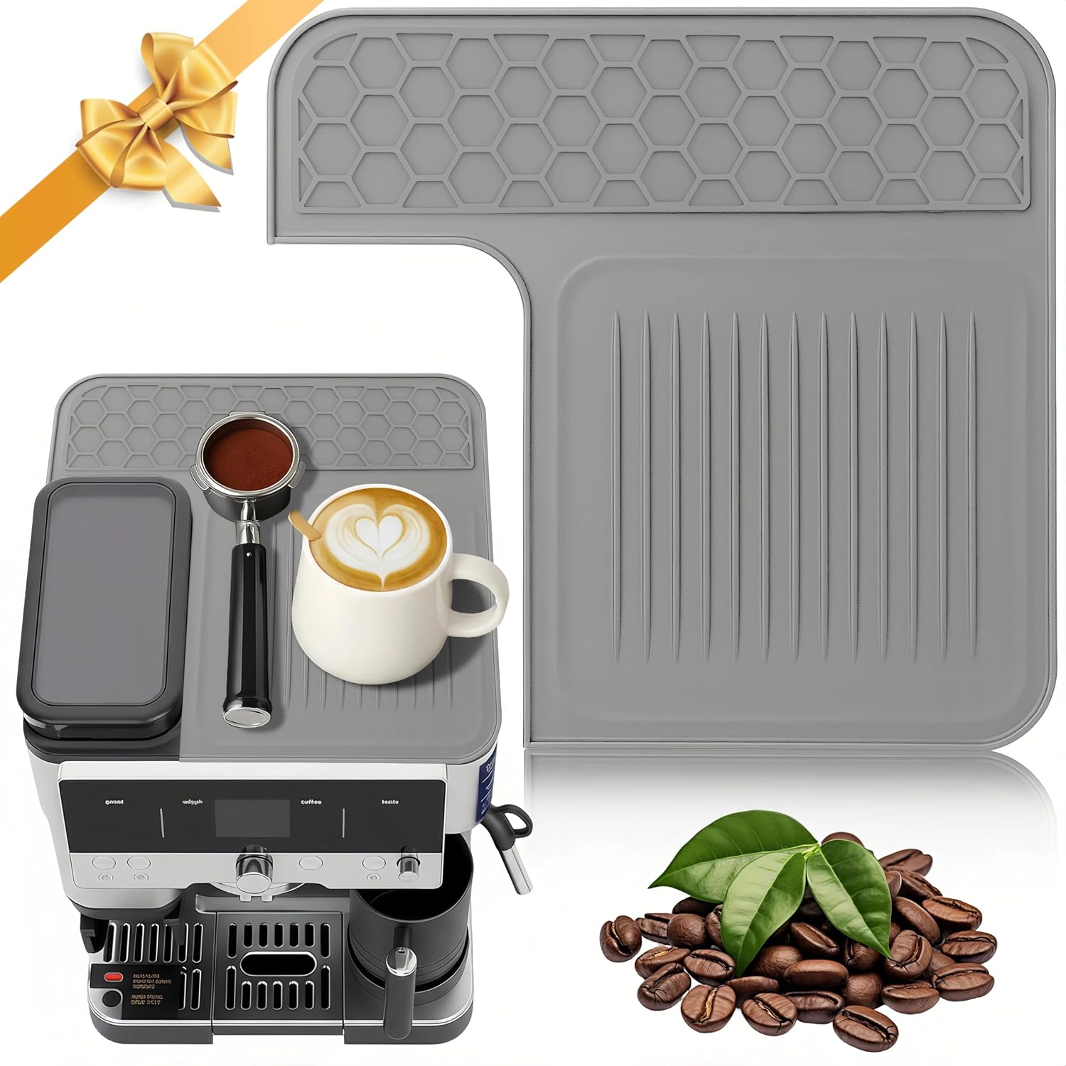 Silicone Top Mat for Ninja Luxe Cafe Espresso Machine ES601 ES701, Black
