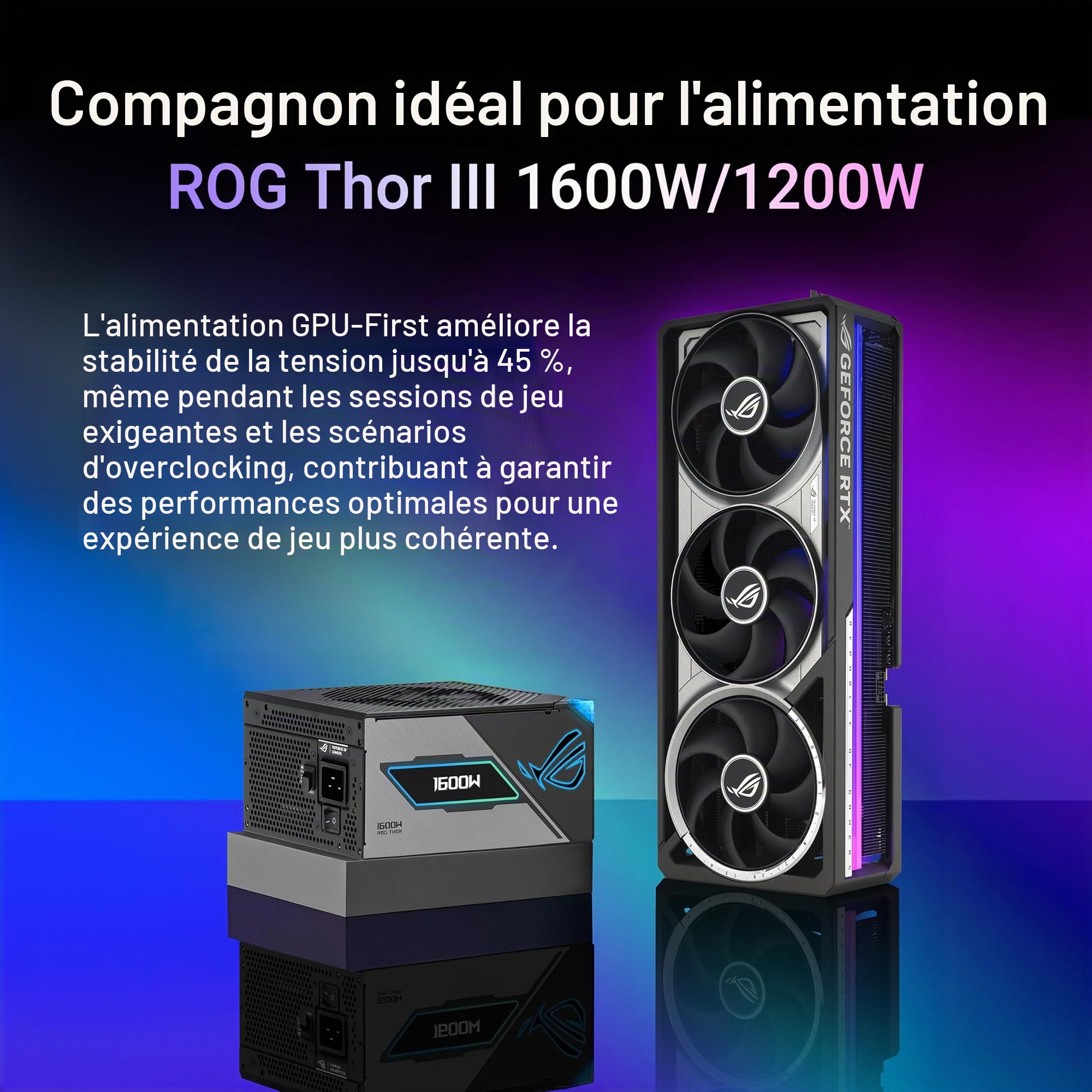 ASUS ROG Astral GeForce RTX 5080 16GB GDDR7 OC Edition Carte Graphique Gaming PCIe 5.0 HDMI Display 2.1 3.8 Slot 4 Ventilateurs axiaux
