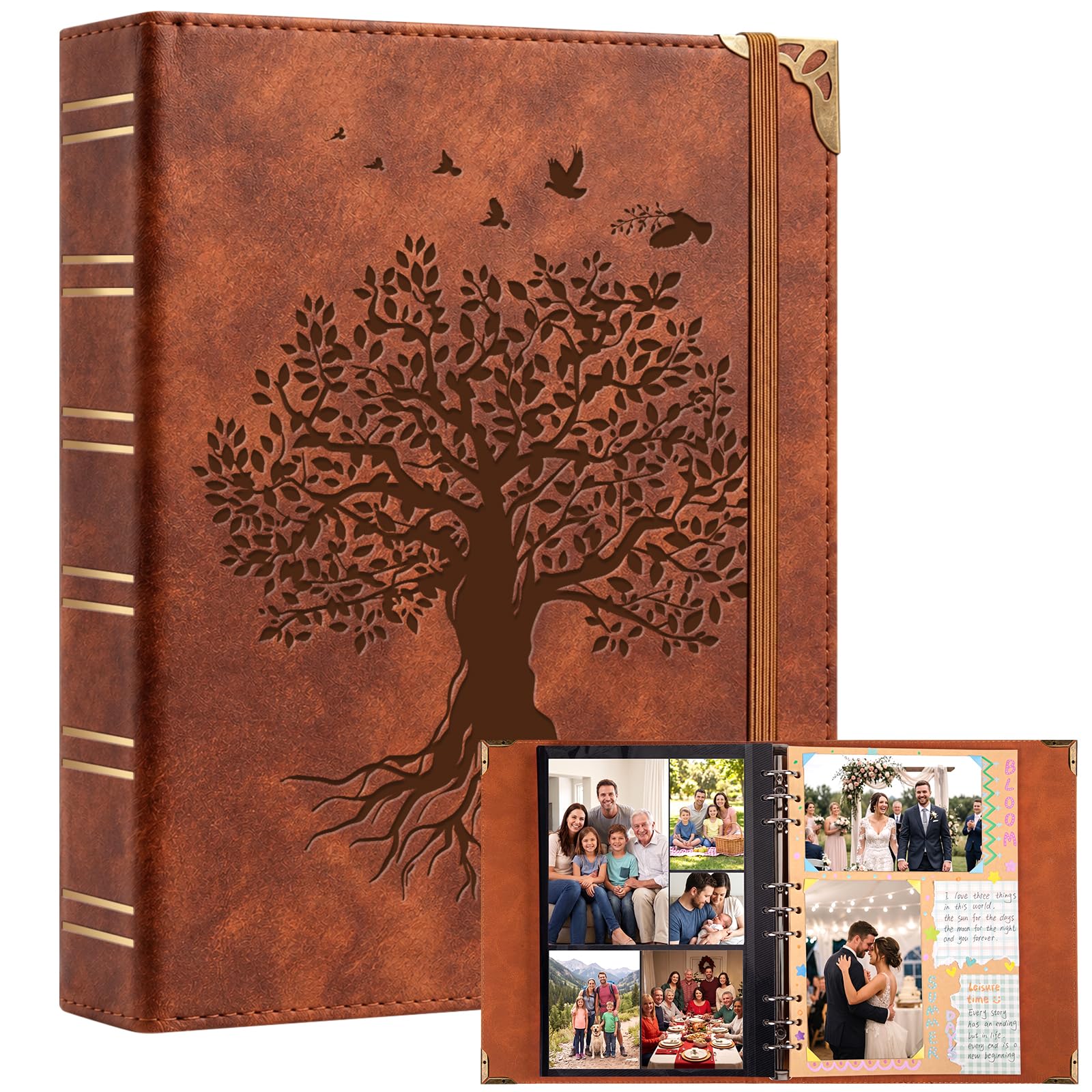 Scrapbook Photo Album 100 Pages, 60 Page Self Adhesive+40 Page Kraft Paper