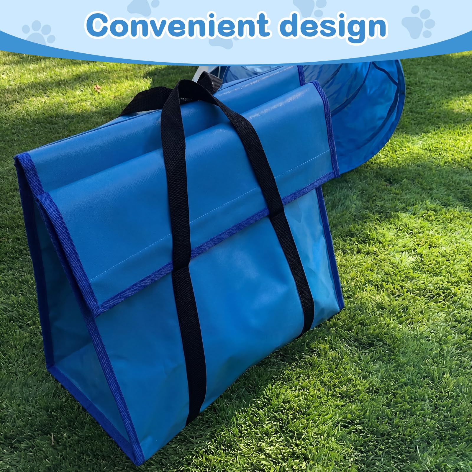2 Set Dog Agility Tunnel Sandbags, Dog Tunnel Weight Bags Heavy-Duty PVC Weatherproof Design, Adjustable for 18"-26" Diameter for Stabilizing and Securing, Blue (Tunnels Not Included) - image 6