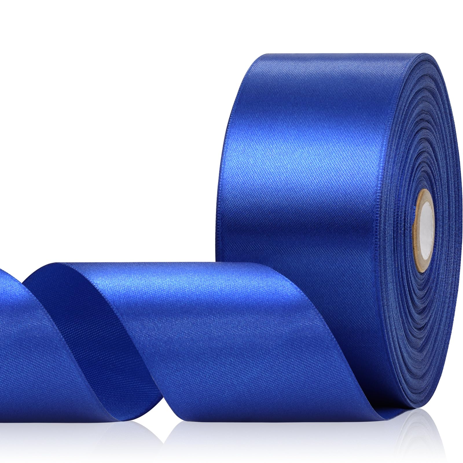 Amazon.com: Aoropo Blue Ribbon 2 Inch, 60 Yards Royal Blue Satin Ribbon ...