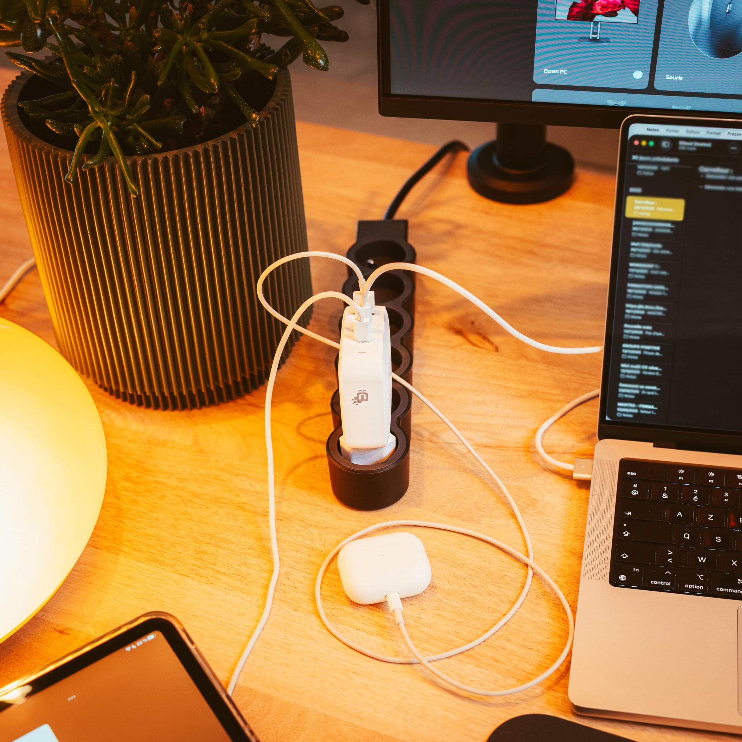 INOVU Chargeur Secteur universel USB-C jusqu'à 165W GaN en multiports - 3x USB-C et 1x USB-A - Compatible Power Delivery 3.1 & Quick charge 3.0 - Idéal pour PC portable, tablette, consoles, smartphone