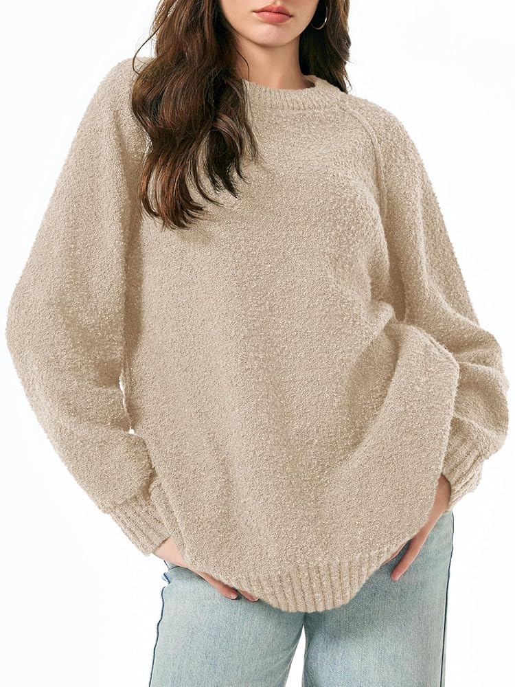 Saodimallsu Womens Oversized Sweater 2025 Fall Trendy Fuzzy