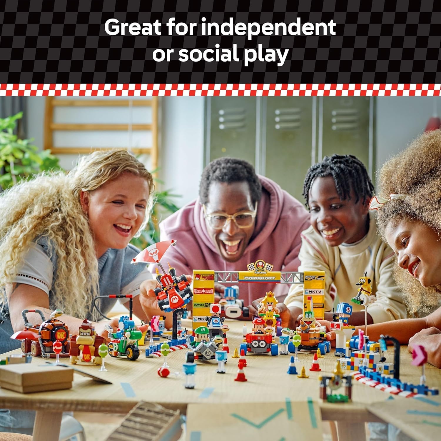 LEGO Super Mario: Mario Kart – Baby Peach & Grand Prix-Set, Nintendo Figuren – Toad, Lakitu, Baby Peach und Lemmy, Geschenk für Jungen, Mädchen und Gamer ab 8 Jahren, Abenteuer Spielzeug 72036