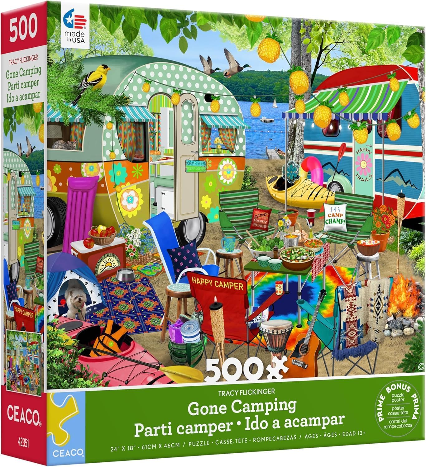 Ceaco - Tracy Flickinger - Gone Camping - 500 Piece Jigsaw Puzzle