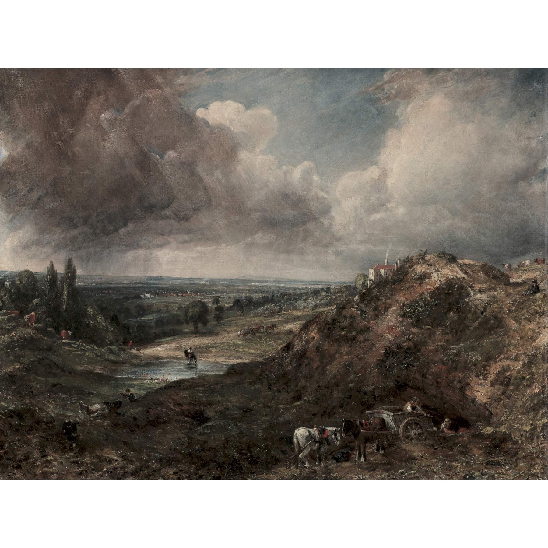 Artery8 Constable Branch Hill Pond Hampstead Premium Wall Art Canvas Print 18X24 Inch