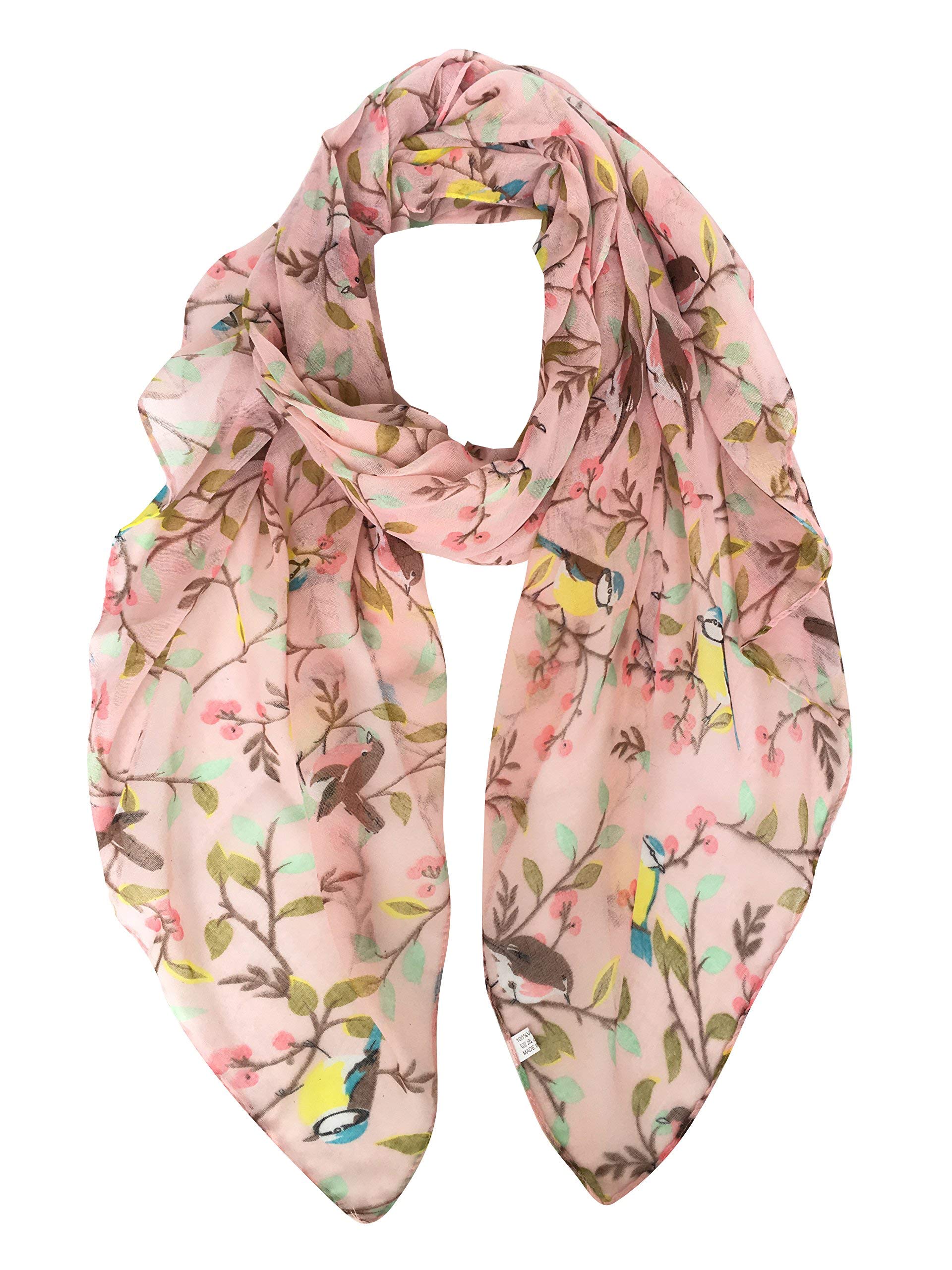 World Of Shawls Women's New Peach (#Mcrn1) New Butterfly Print Celebrity Style Scarves Maxi, Scarf, Wrap, Sarong, Shawls (New Peach (#Mcrn1))