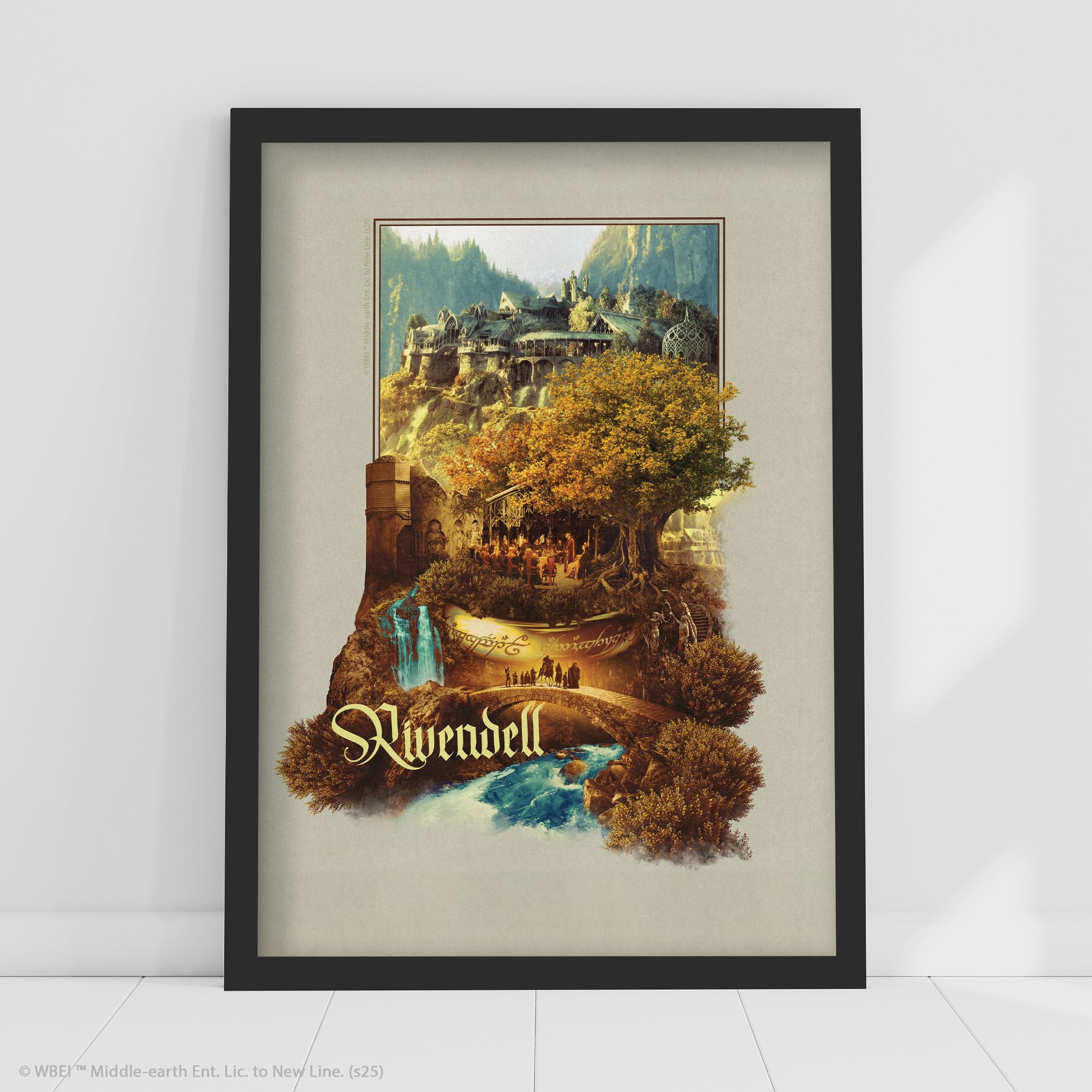 The Lord of The Rings Print - Rivendell Poster Wall Art (21cm x 29.7cm - A4)