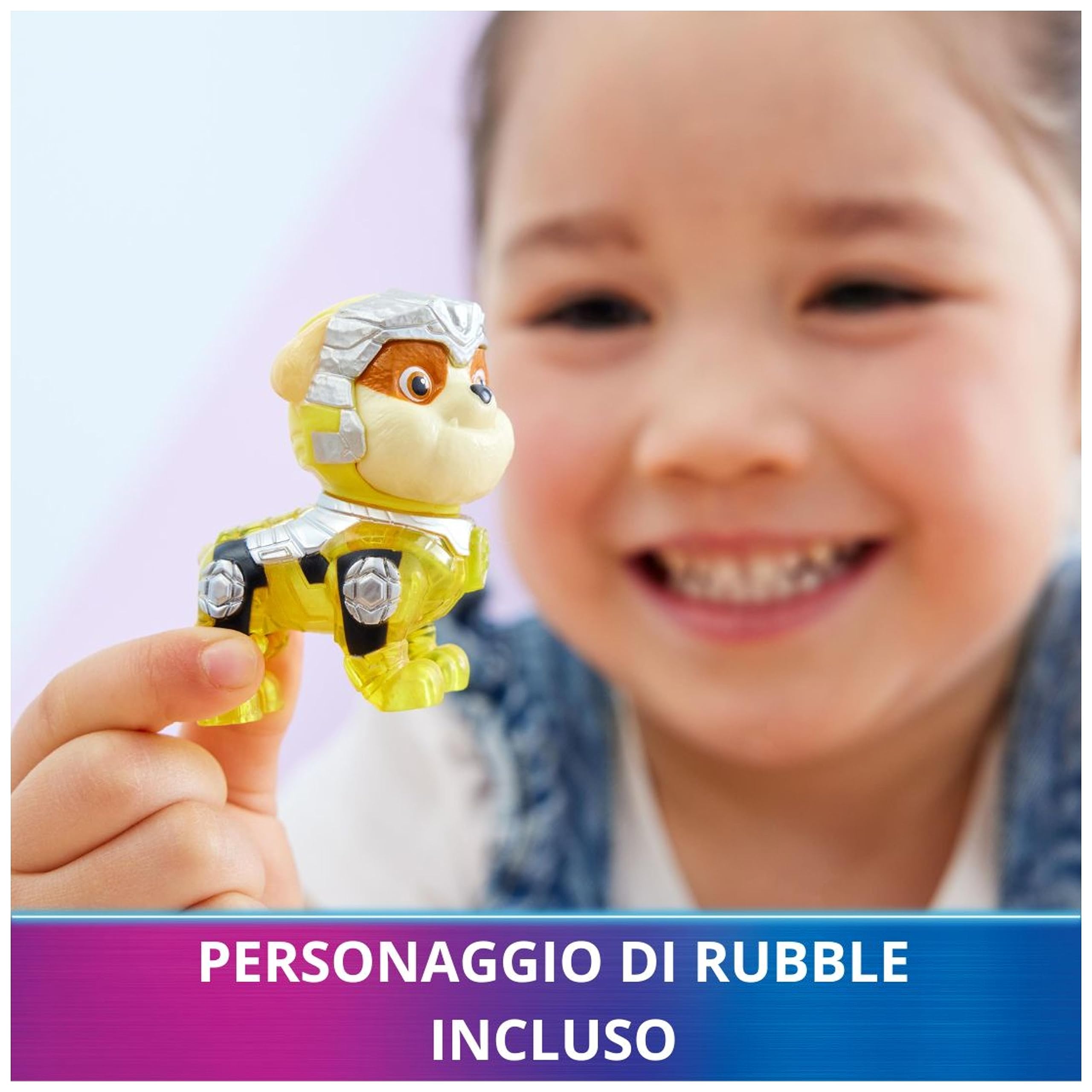 Paw Patrol, Bulldozer di Rubble Tematizzato Il Super Film, con Luci e Suoni, Giochi per Bambini e Bambine, 3+ Anni