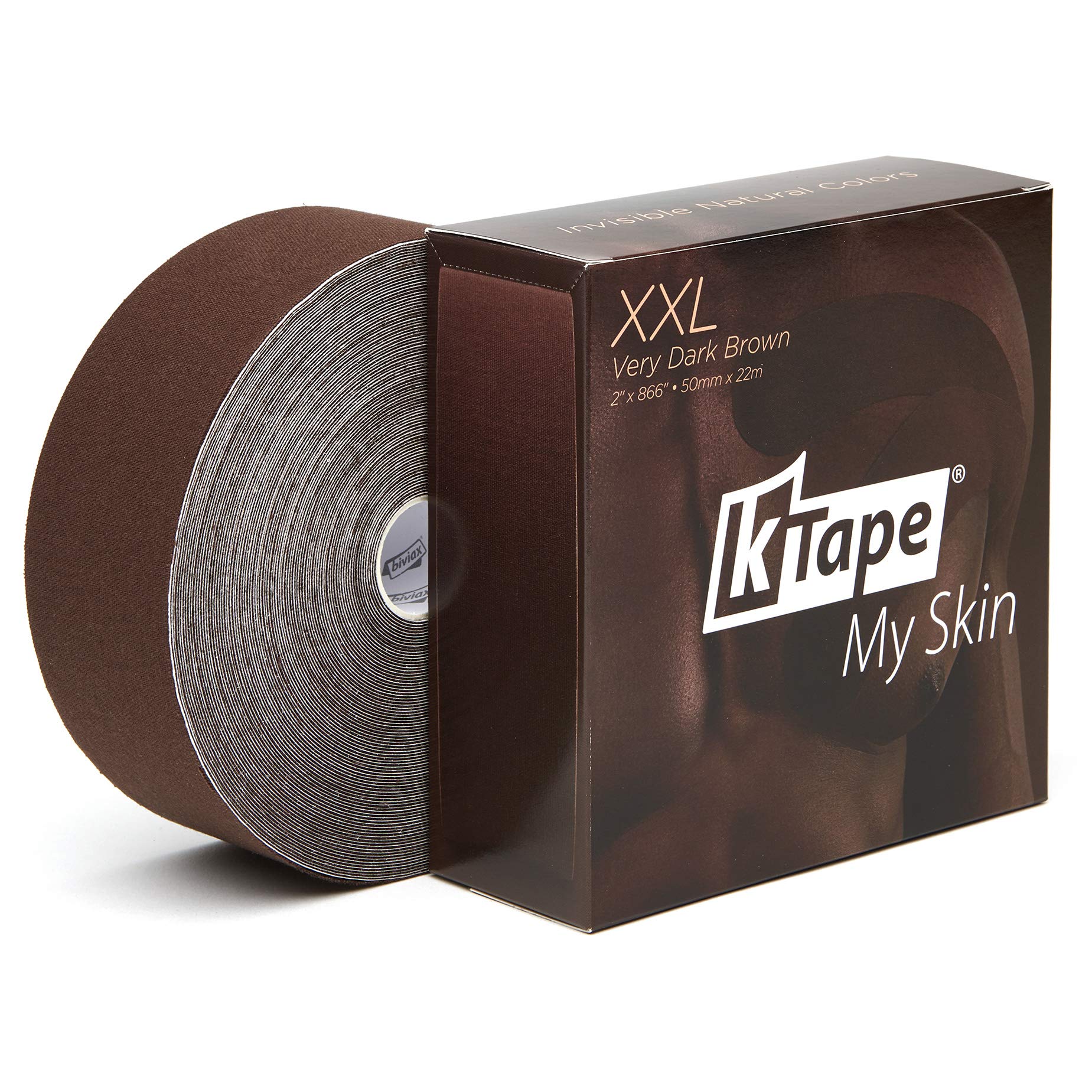 K-Tape® My Skin Very Dark Brown XXL (Bulk Rolle, 5cm x 22m)