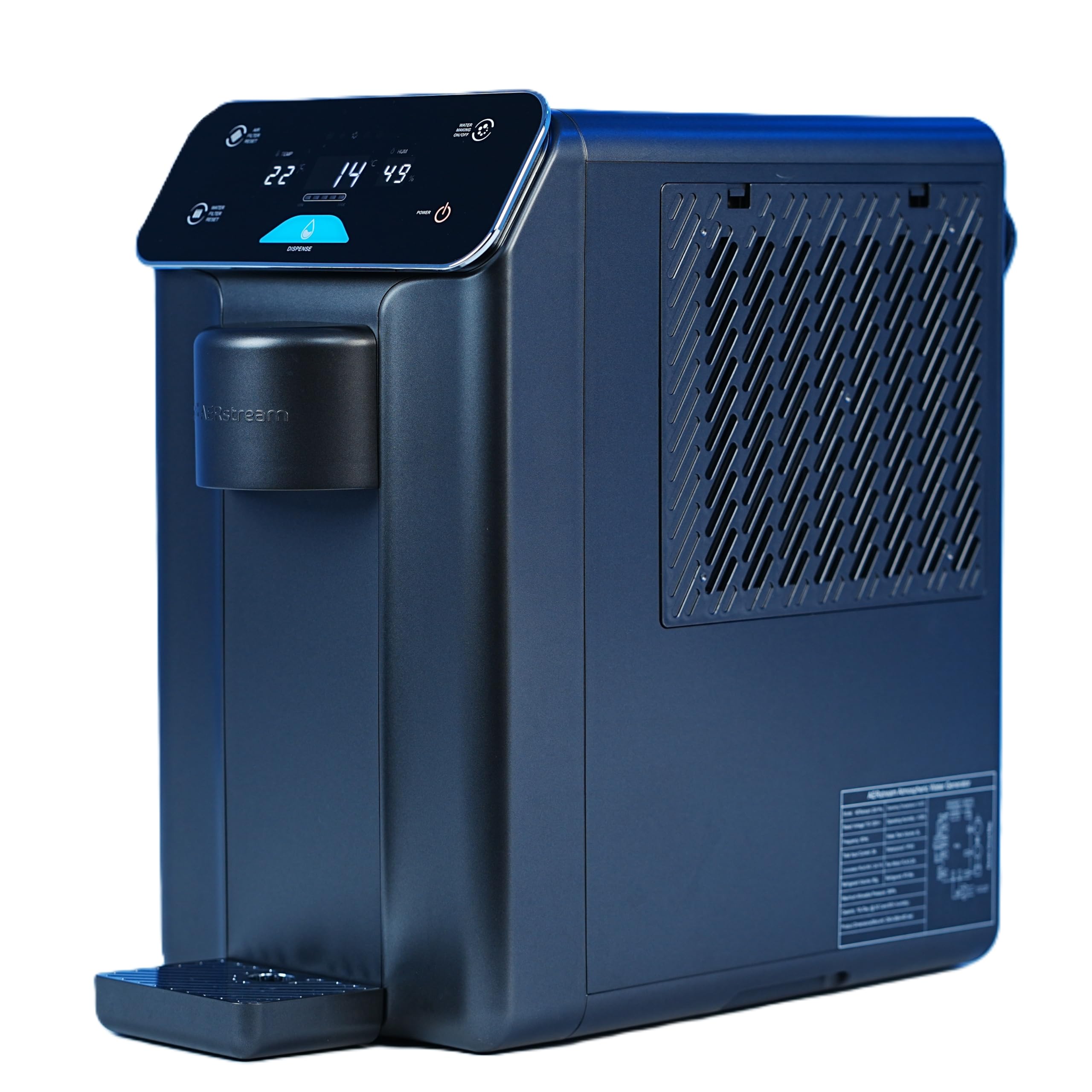 AERstream GW Pro Atmospheric Water Generator – Water from Air Machine for Home & Office, Countertop Hydration System, Multi-Stage Filter Treatment,