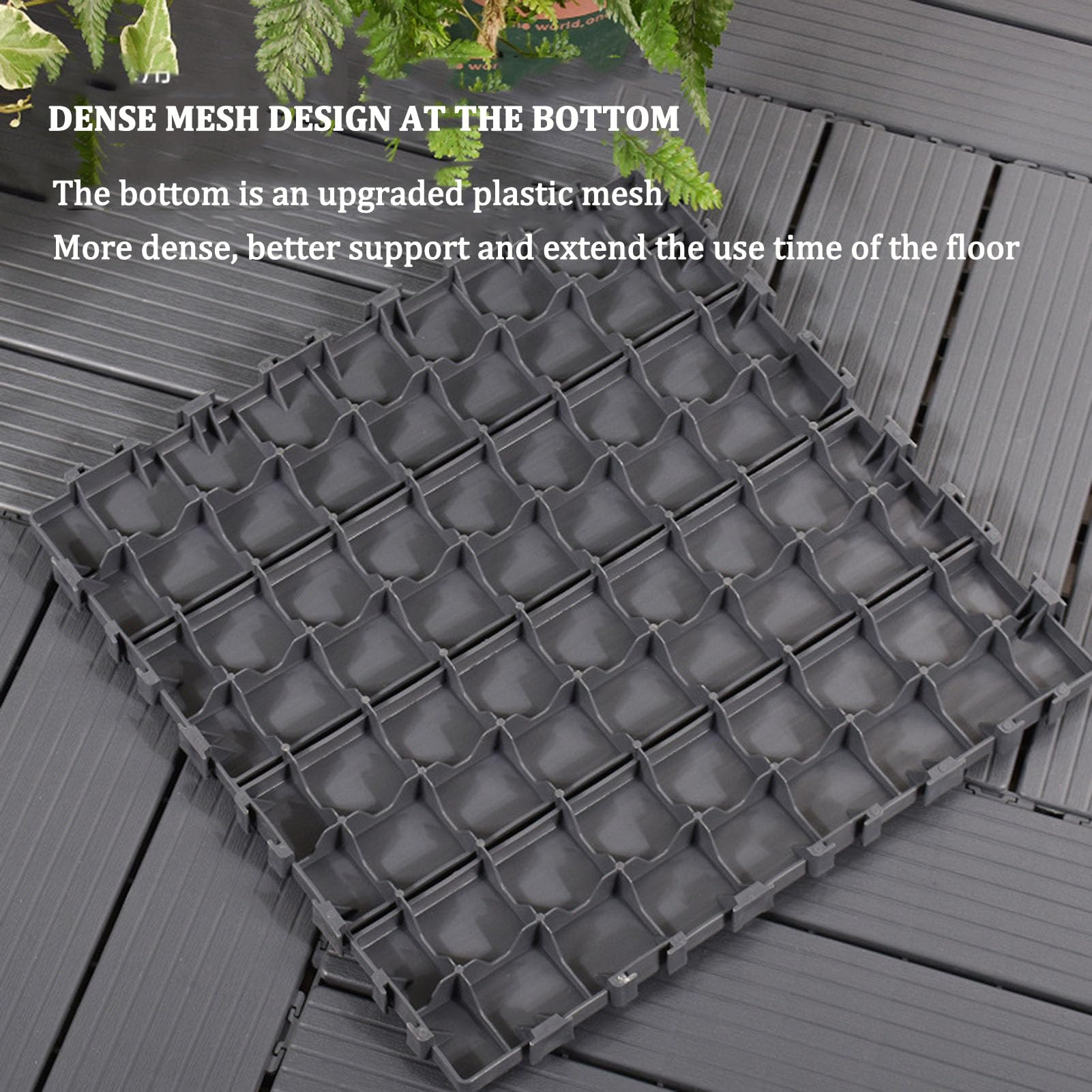 Dalles clipsables exterieur WPC Résistant aux intempéries pour Revêtement sol extérieur Terrasse Balcon Veranda Abri de jardin Beige 11pcs