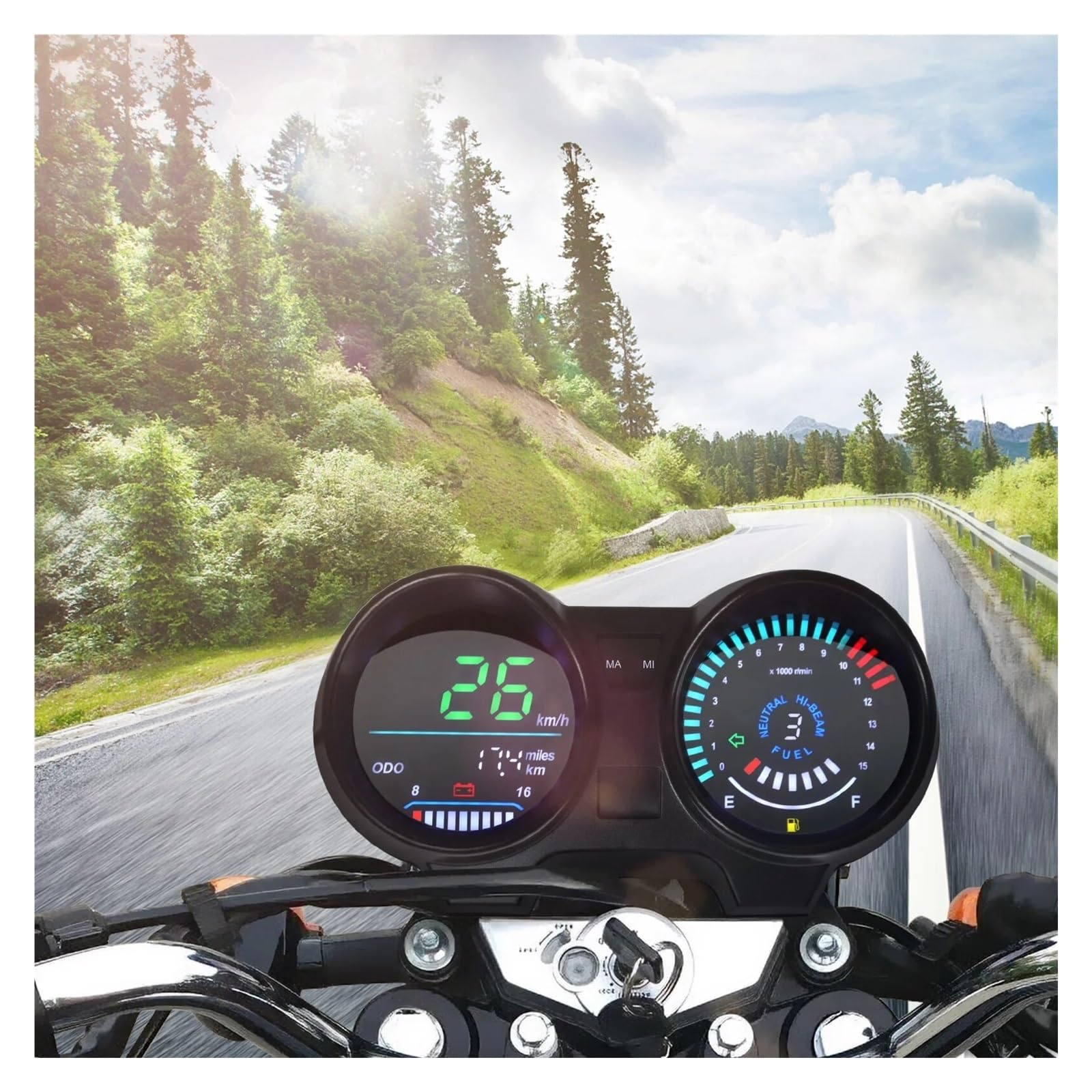 Contagiri contachilometri LED Digitale Cruscotto Del Motociclo Tachimetro Per CG125 RPM Meter Moto Dashboad Pannello Digitale Per TITAN 150 CG150 Fan150