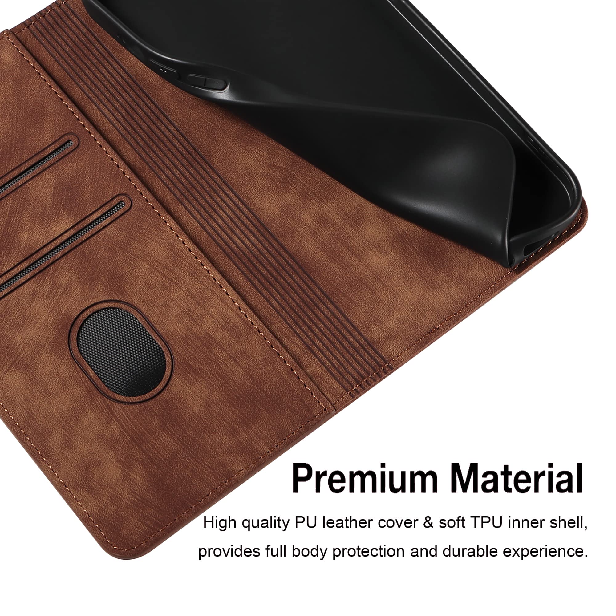 Dockem Custodia a Portafoglio per iPhone 13 Pro Max con Piastra Metallica Incorporata per Montaggio Magnetico e 2 Tasche Porta Carte di Credito: Pelle Sintetica (Exec M2, 6,7 pollici, Blu Navy