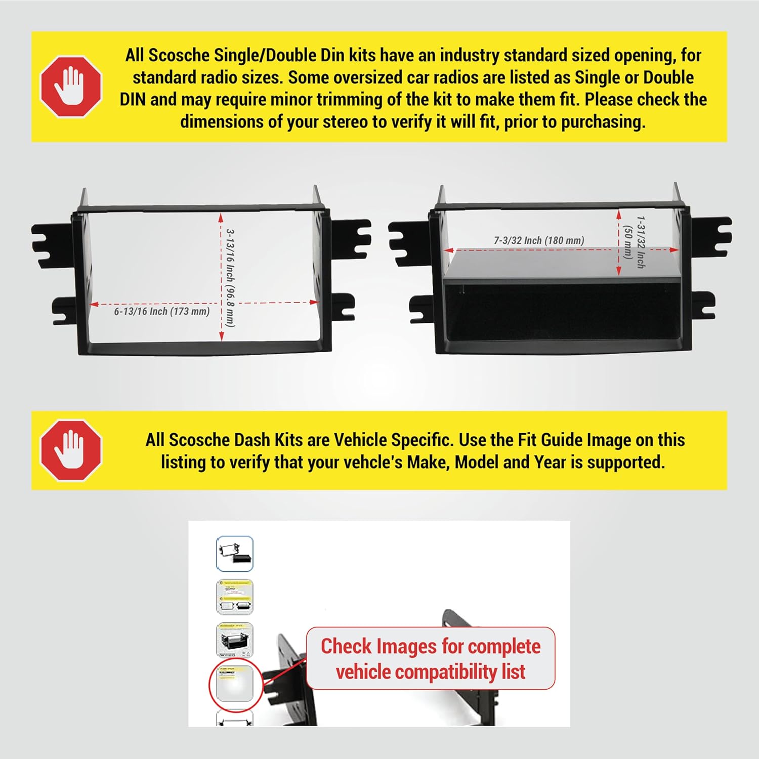 Scosche Dash Kit Dimensions