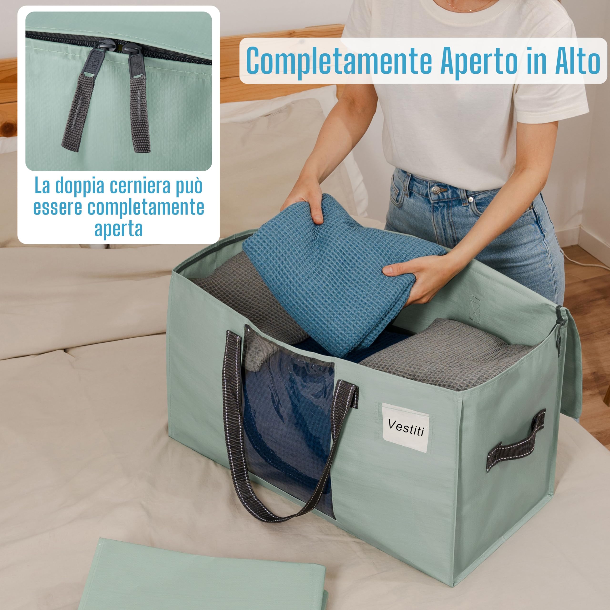 VINATO 4 Borse di Stoccaggio per Coperte, Grandi Borse per Trasloco VINATO 4 Borse di Stoccaggio per Coperte, Grandi Borse per Trasloco
