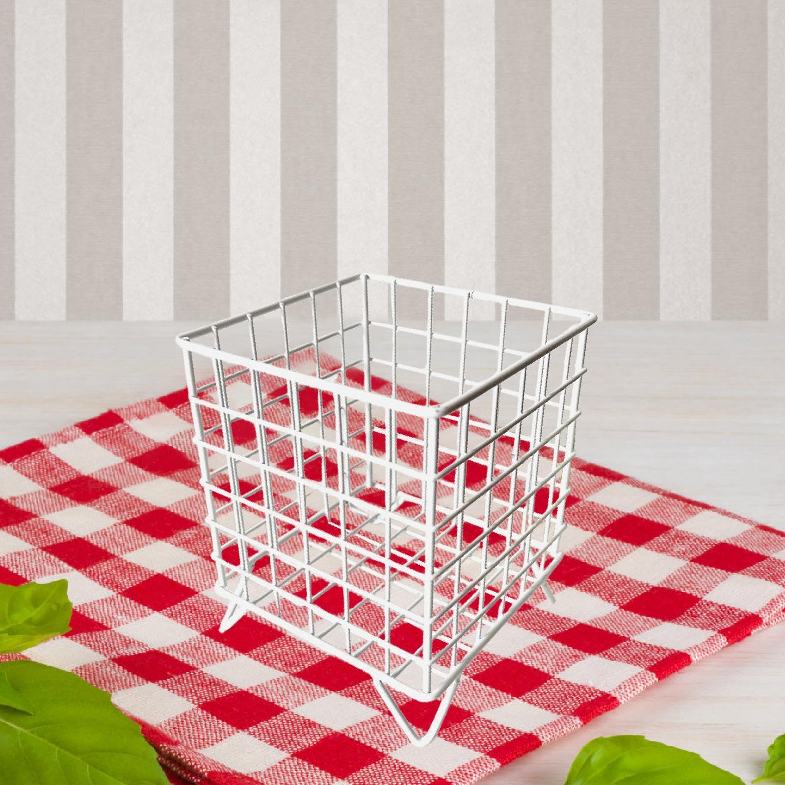BNF® Iron Storage Basket Desk Organizer for Bathroom Office Supplies Vanity Table White|Home & Garden |Household Supplies & Cleaning|Home Organization|Storage Boxes 4