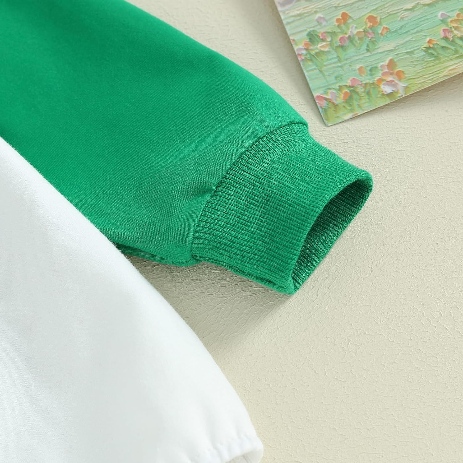 Amiblvowa Newborn Baby Girl Boy St. Patricks Day Outfit Lucky Clover Funny Letter Print Sweatshirt Romper Cute Clothes - Image 6