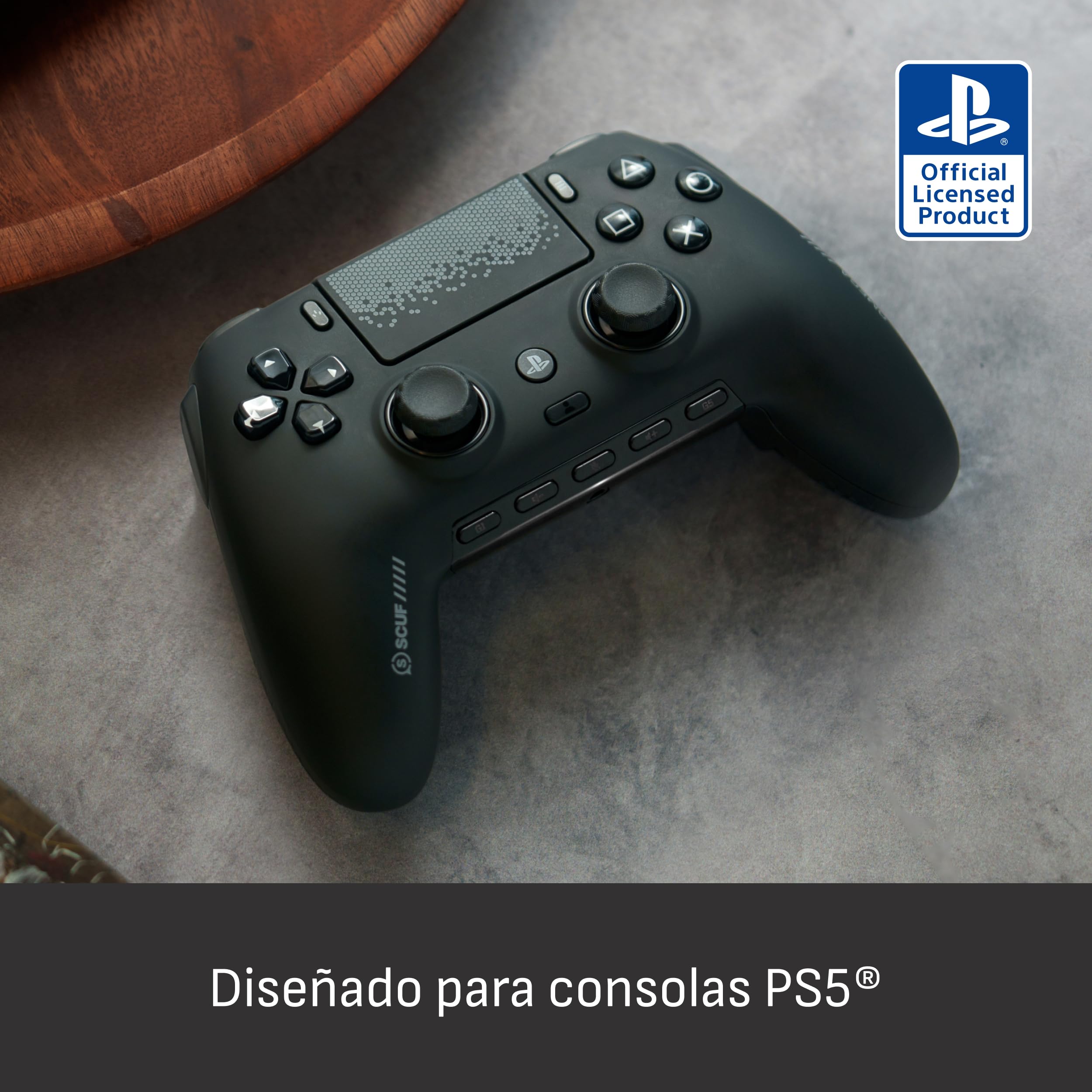 Scuf OMEGA Mando inalámbrico de la PS5, TMR Anti‑Drift – Gris Claro | Licencia Oficial, Alto Rendimiento, 11 Entradas Personalizadas, Gatillos Instantáneos, Baja Latencia, Windows PC Compatible