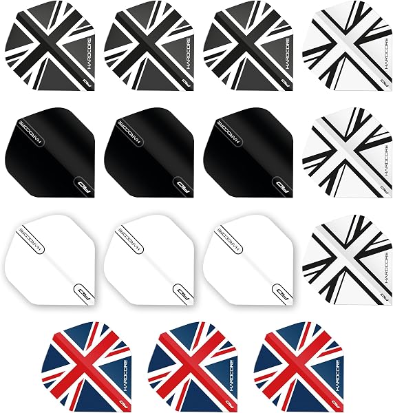 RED DRAGON Hardcore Pack de sélection Extra Épais Standard Fléchettes Dart Flights - 5