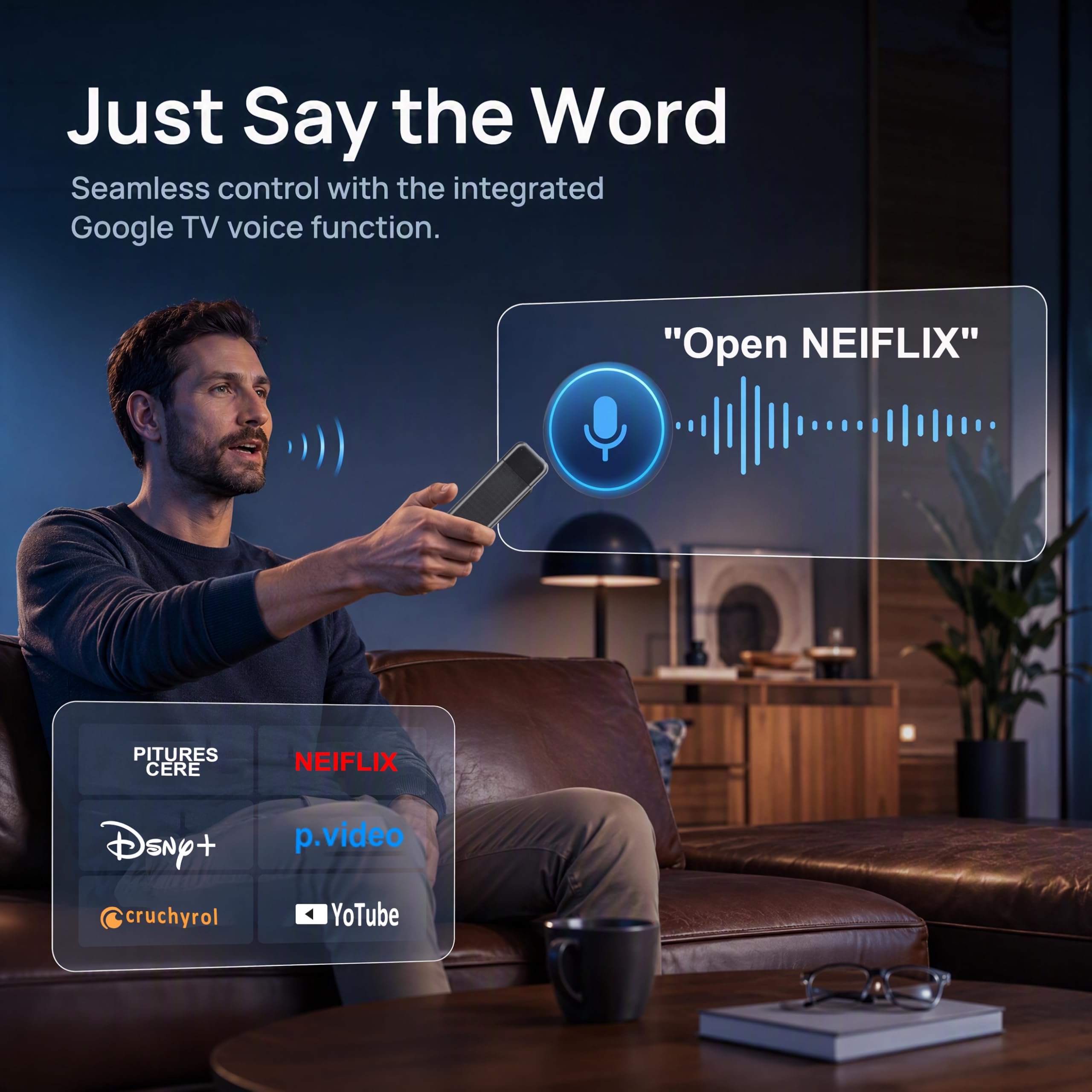 Telecomando di ricambio per TV Sony, Bravia Google 4K LED OLED Smart TV Control con voce e retroilluminato