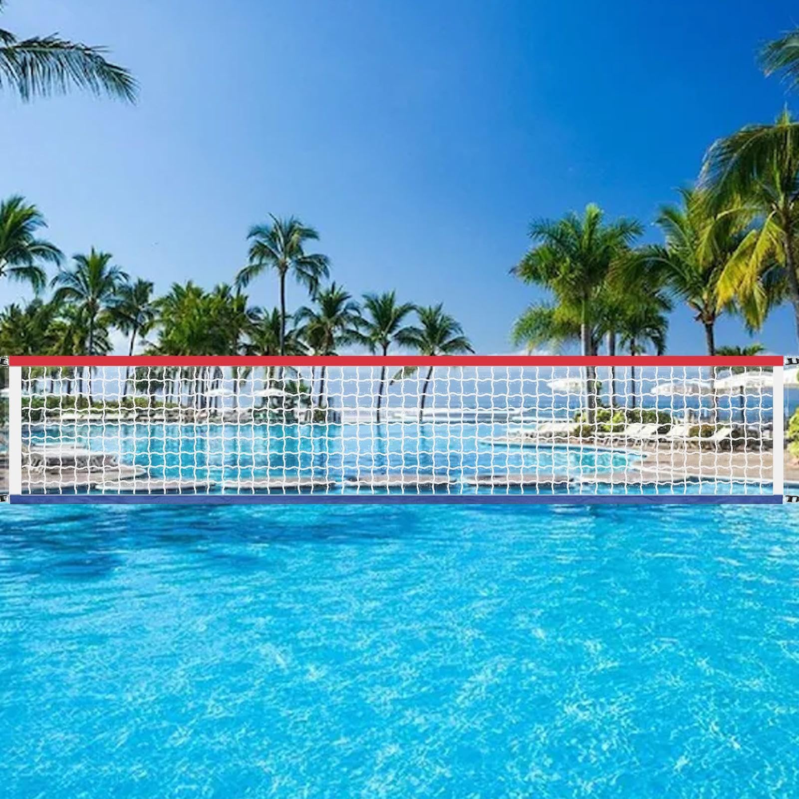 Schwimmbad Volleyball Netz | 4,5x0,9M Freibad Volleyballnetz Für Außenbereich - Zubehör Tragbare Wasserspiele Ersatzteil Für Badminton Tennis Erwachsene Und Kinder
