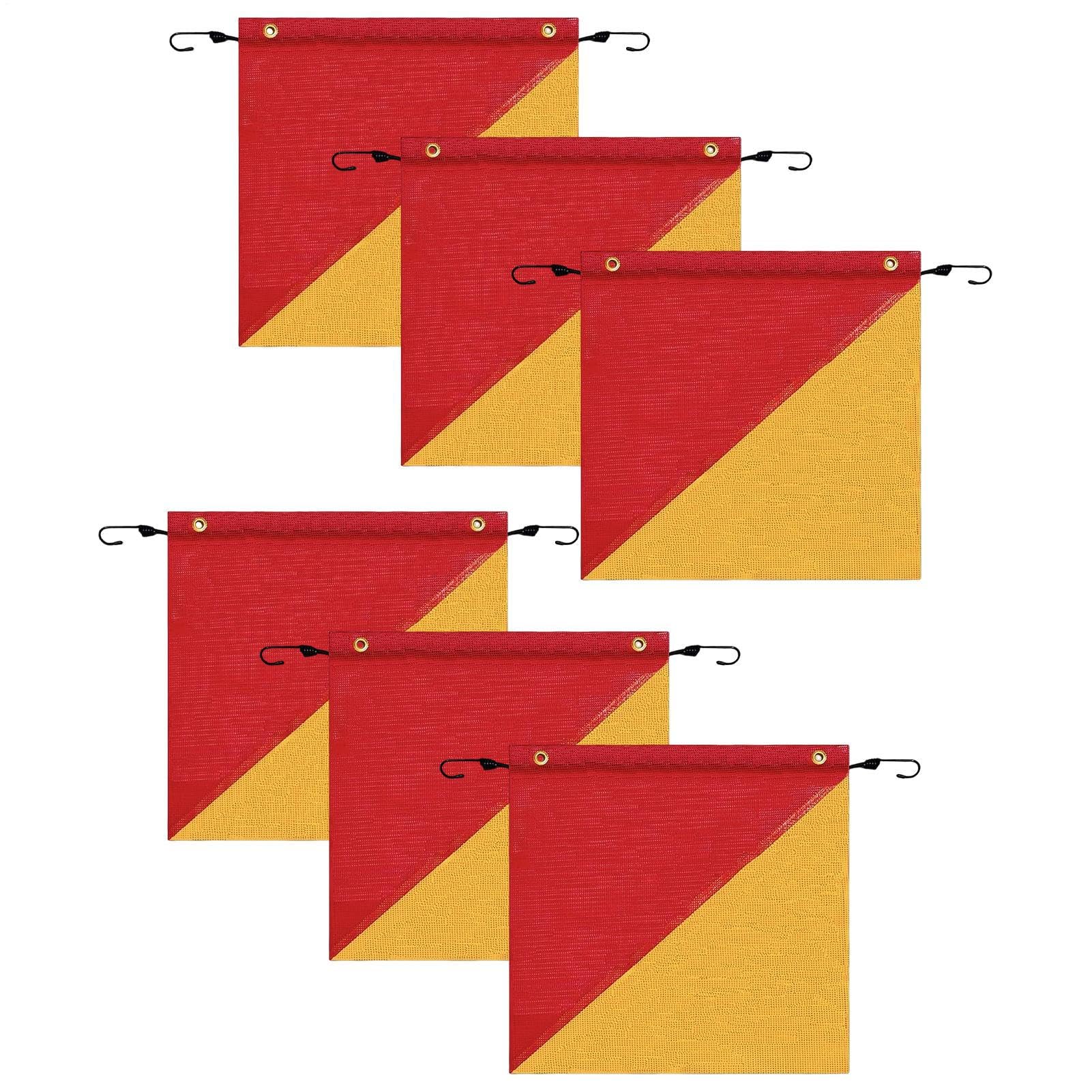Flagge Für LKW Signalfahne 45,7 x 45,7 Cm, Hohe Sichtbarkeit, Wetterfest